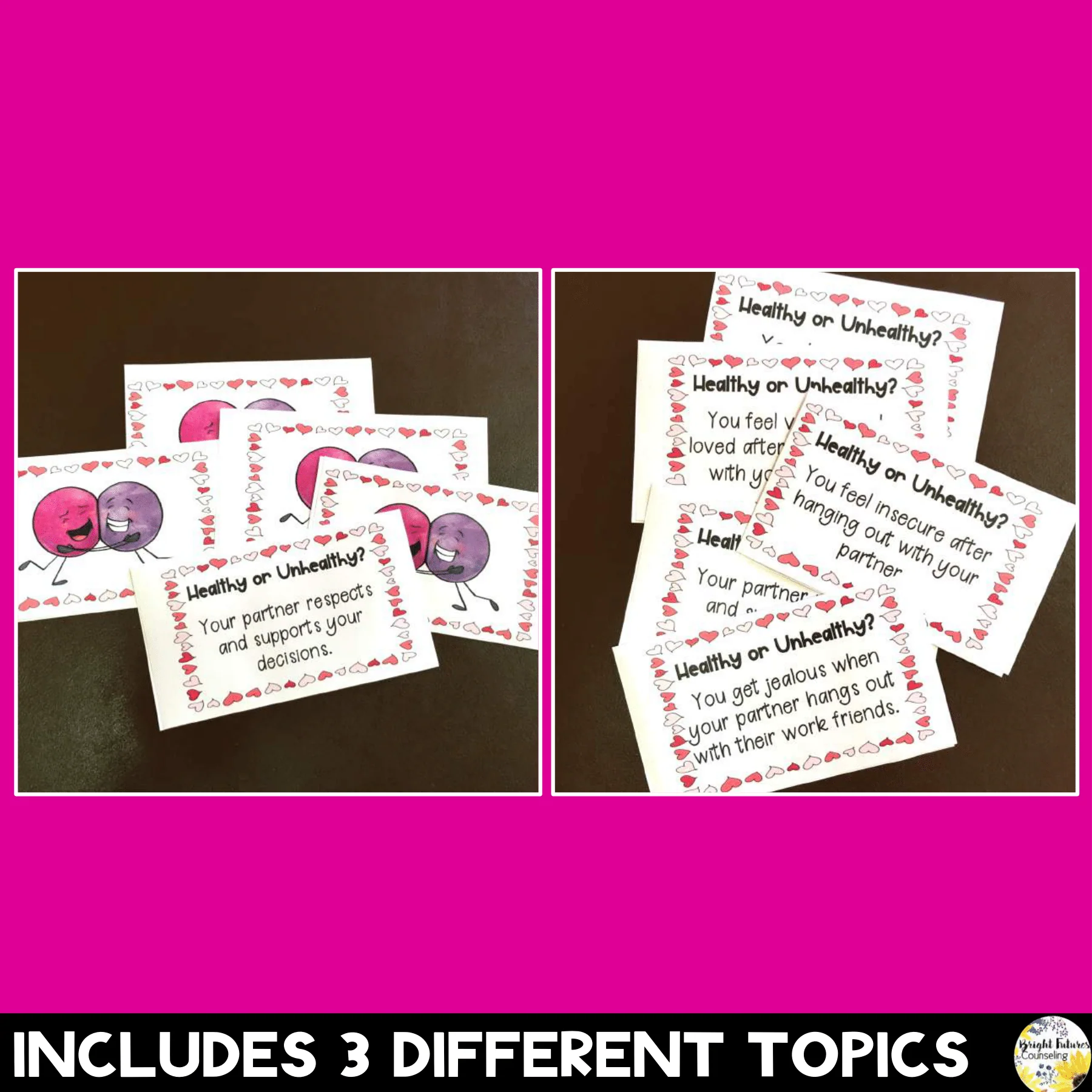 Healthy Vs. Unhealthy Relationships Discussion Cards - Valentine's Day Themed - Image 6