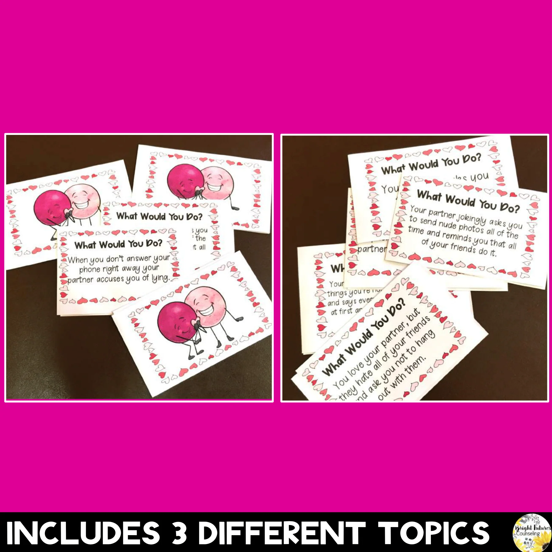 Healthy Vs. Unhealthy Relationships Discussion Cards - Valentine's Day Themed - Image 7