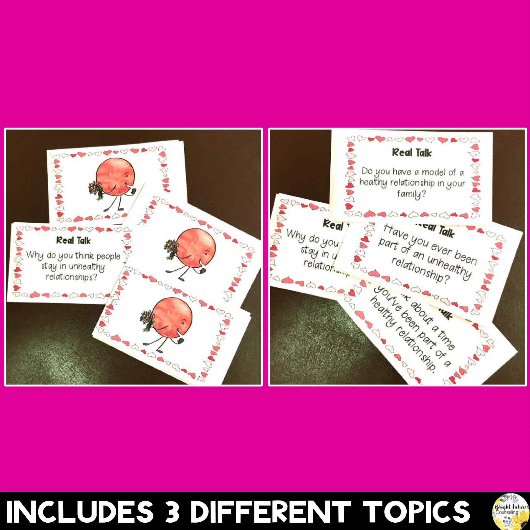 Healthy Vs. Unhealthy Relationships Discussion Cards - Valentine's Day Themed - Image 8