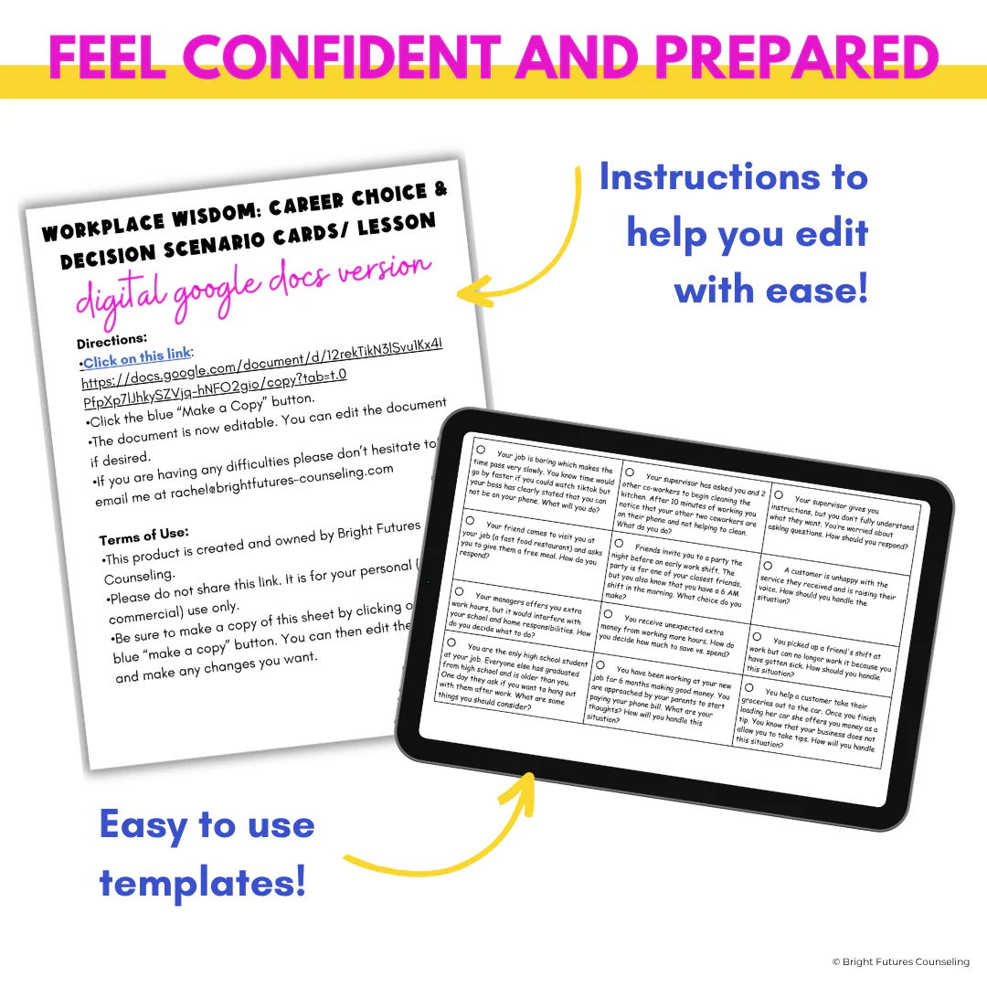 High School Counseling Career Lesson - High School Postsecondary Choices Lesson - Image 3