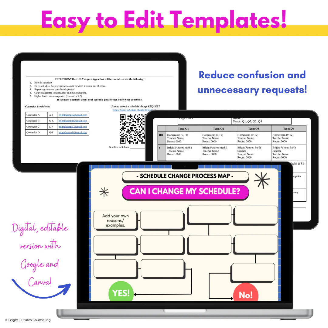 High School Counseling Schedule Change Toolkit - High School Schedule Template - Image 6