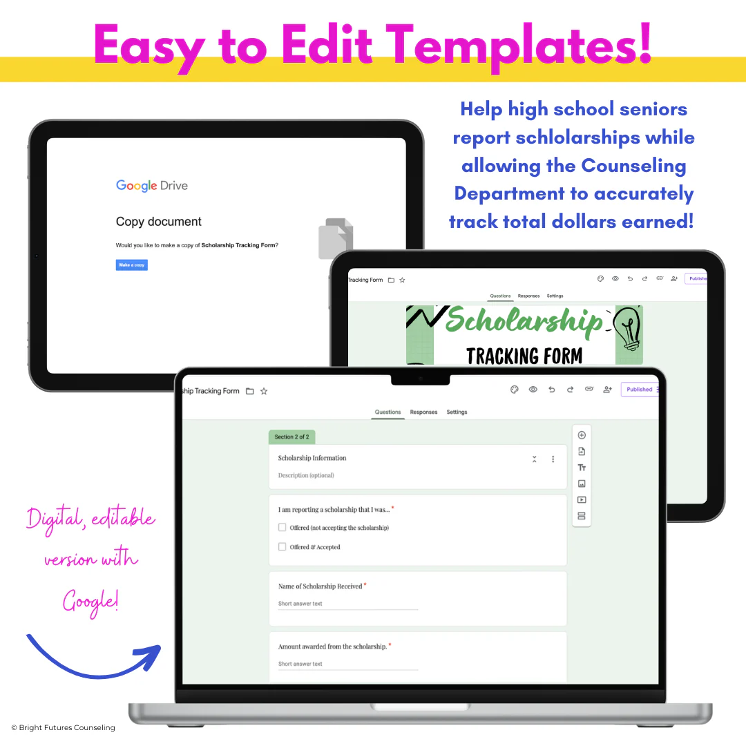 High School Counseling Scholarship Tracker - Tools for High School Counselors - Image 2