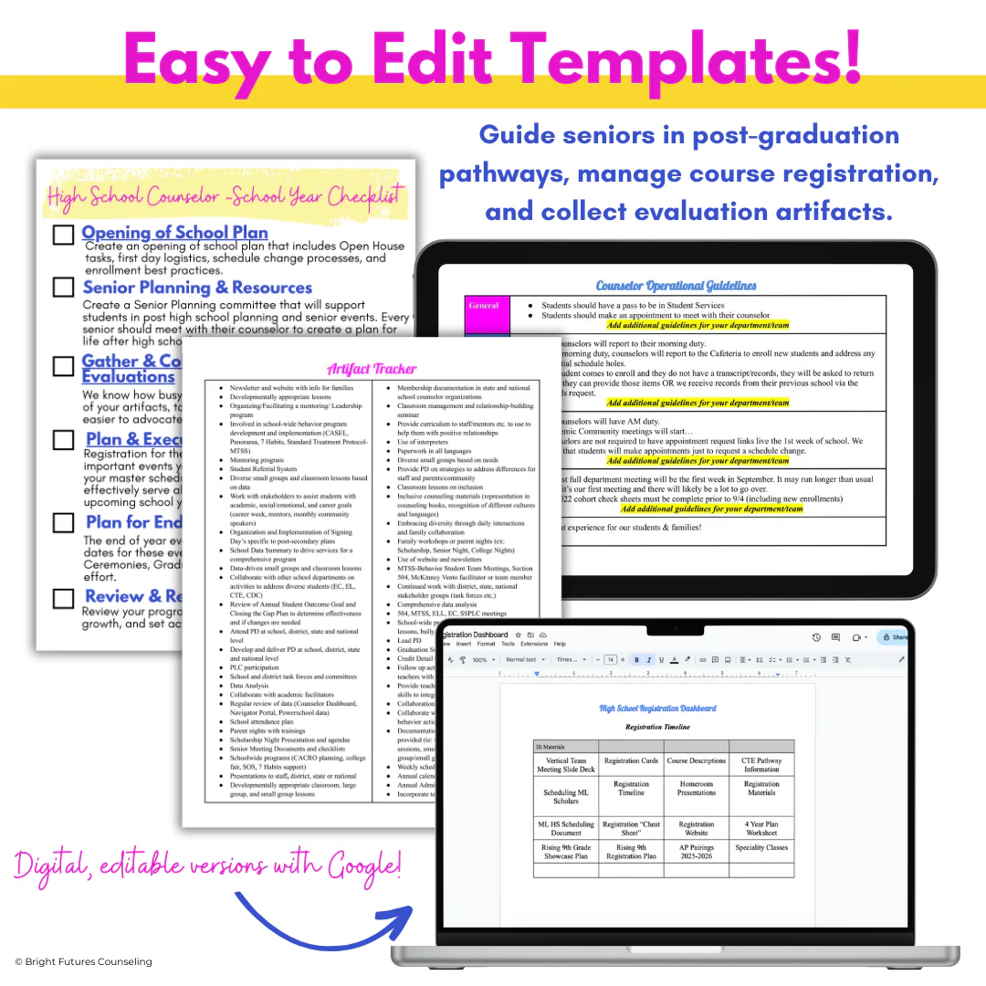 High School Counselor School Year Checklist - High School Counseling Planning - Image 5