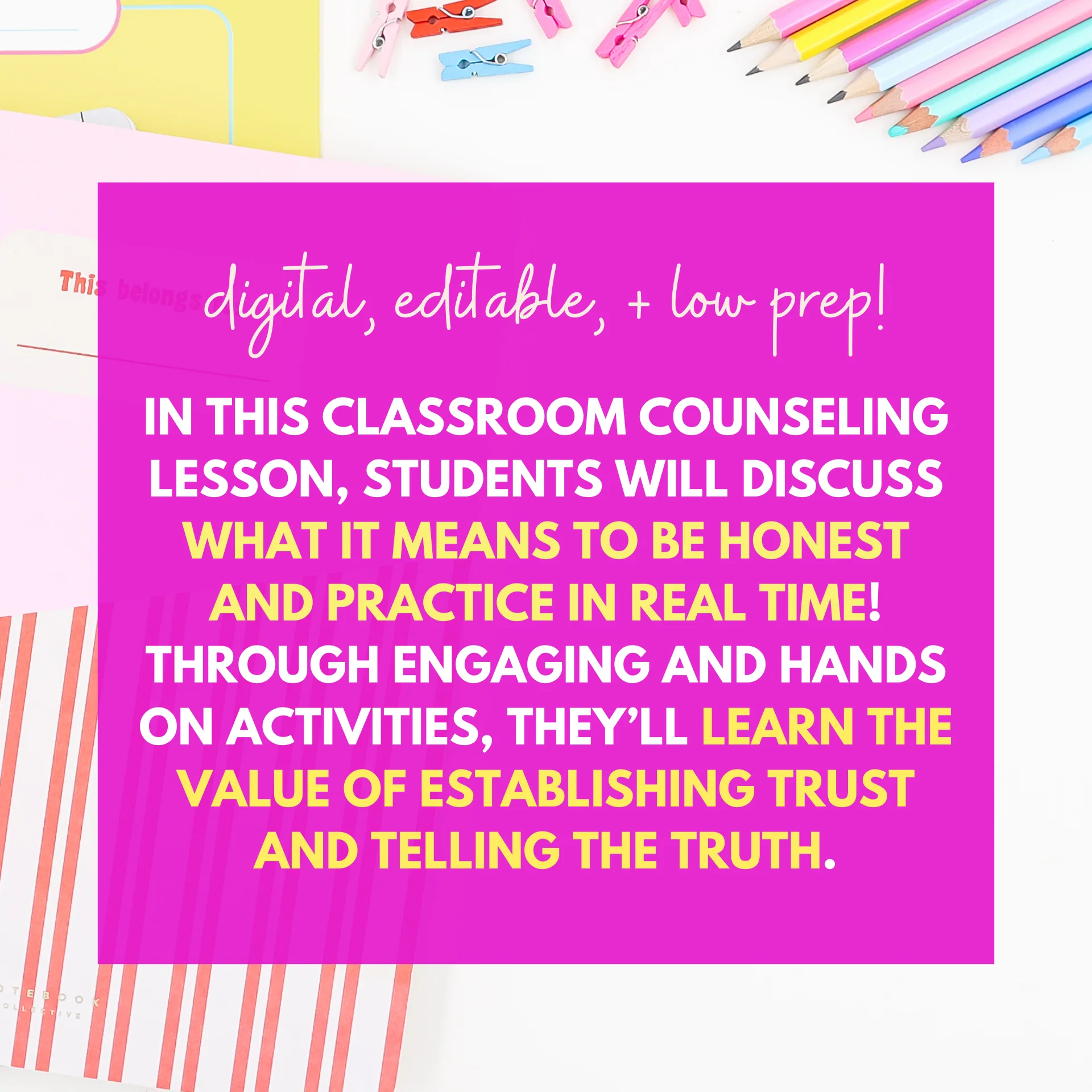 Honesty Activities and School Counseling Character Ed Lesson on Being Honest - Image 2