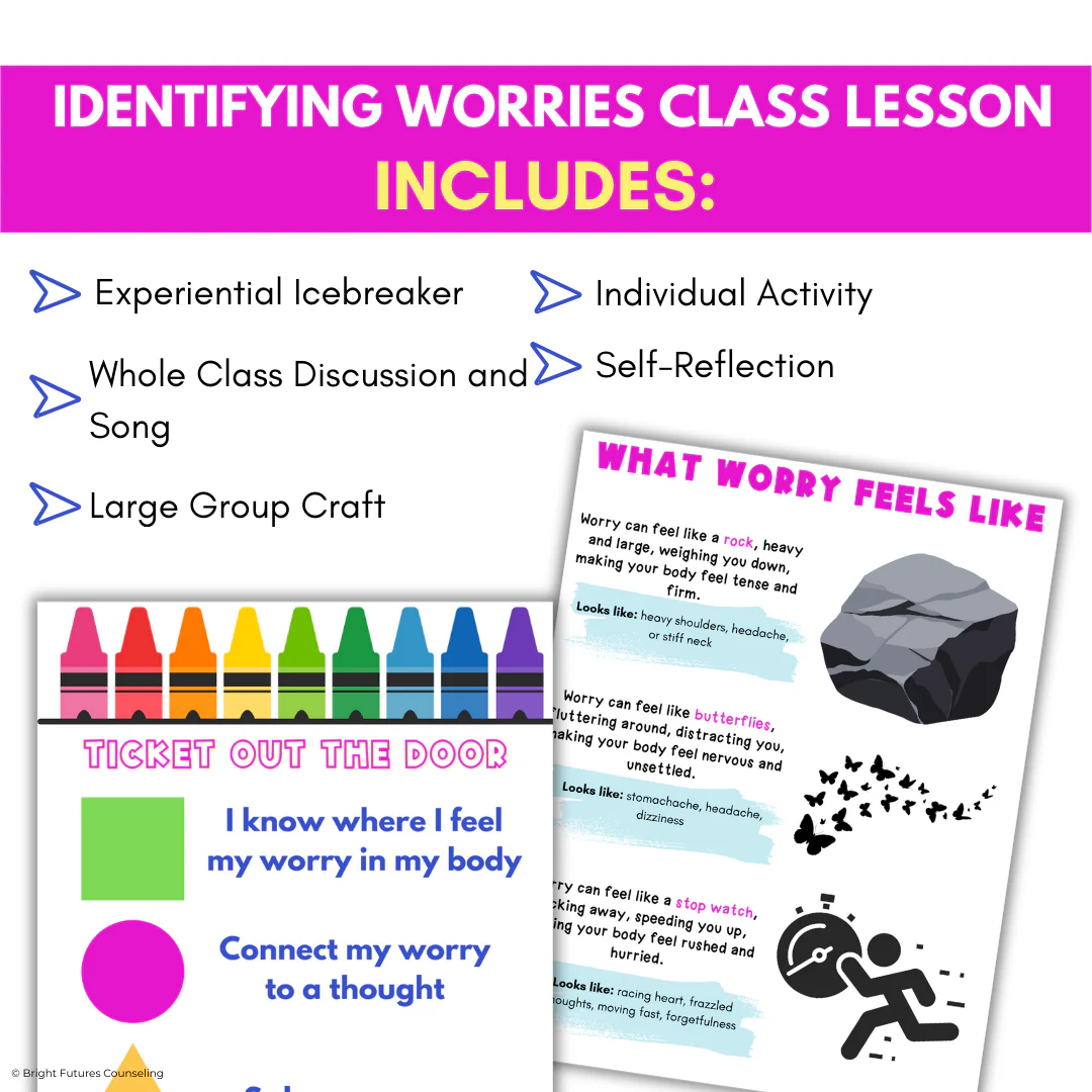 Identifying Worries Lesson & Activities - Anxiety Coping Skills for Kindergarten - Image 5