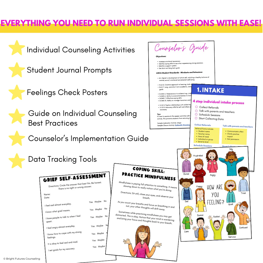 Individual Counseling Curriculum Bundle - Five Individual Counseling Topics - Image 8