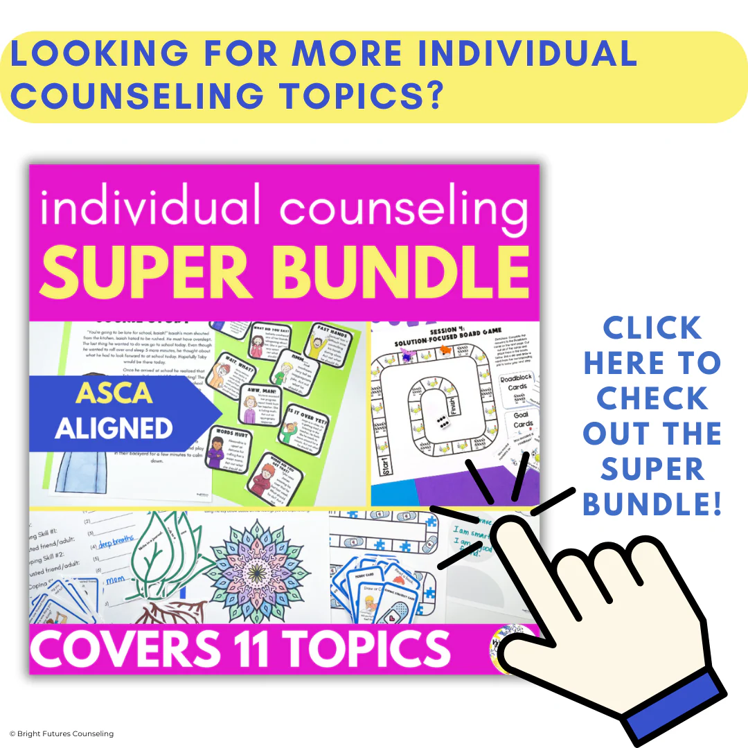 Individual Counseling Curriculum Bundle II with 6 School Counseling Lesson Plans - Image 11