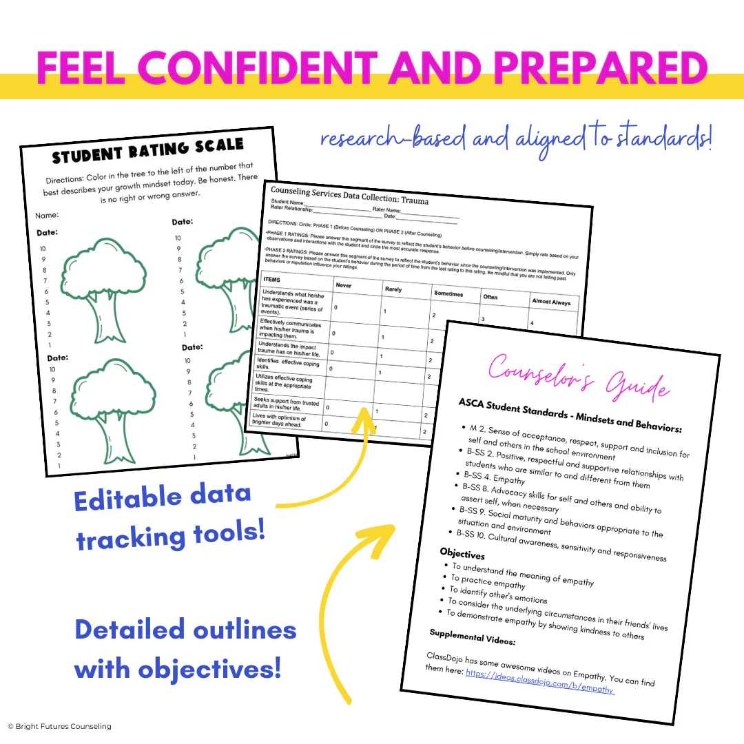 Individual Counseling Curriculum Bundle II with 6 School Counseling Lesson Plans - Image 7