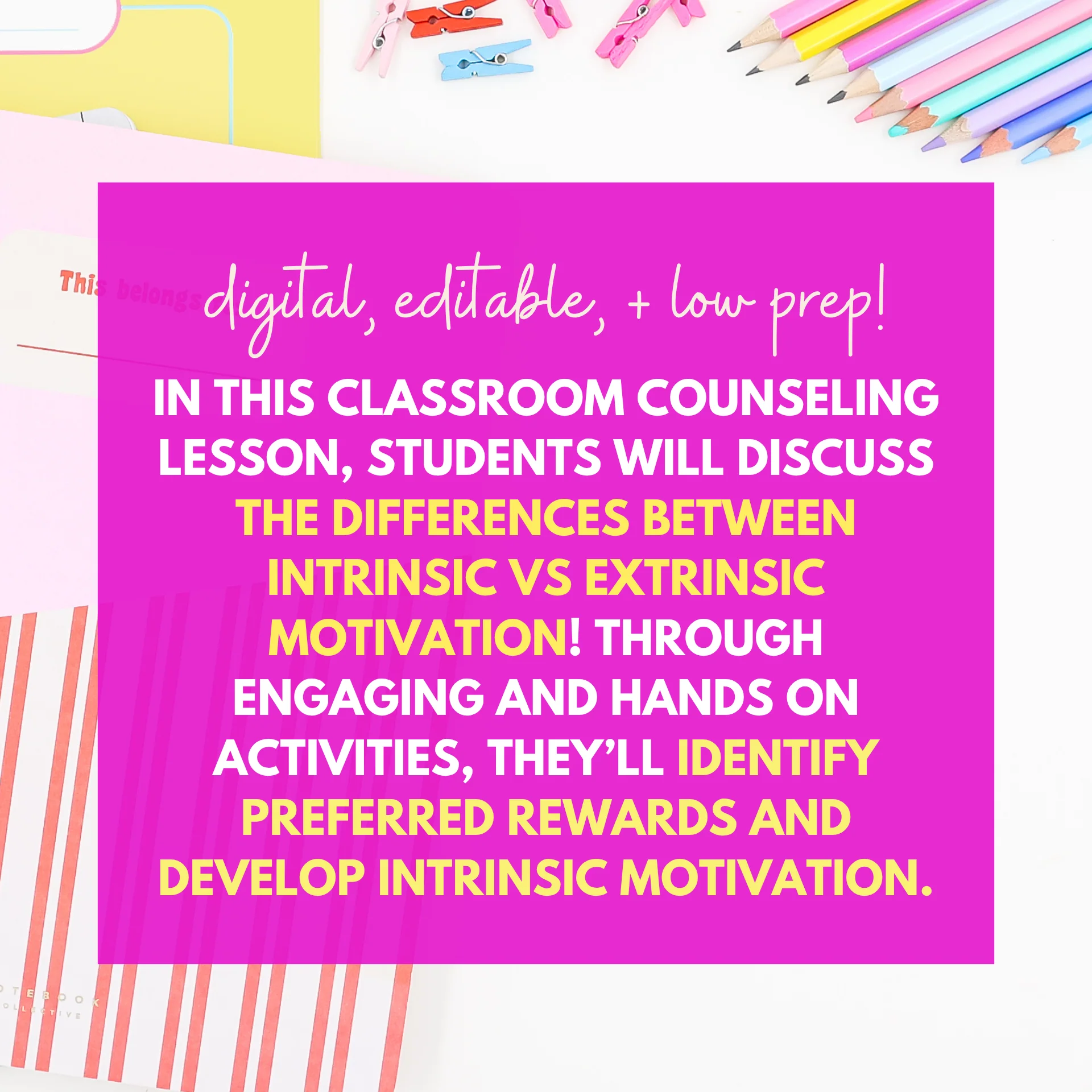 Intrinsic Motivation Counseling Lesson- Activities to Teach Intrinsic Motivation - Image 2