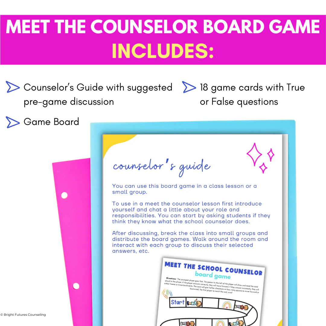 Meet the Counselor Board Game - Back to School Meet the School Counselor Lesson - Image 4