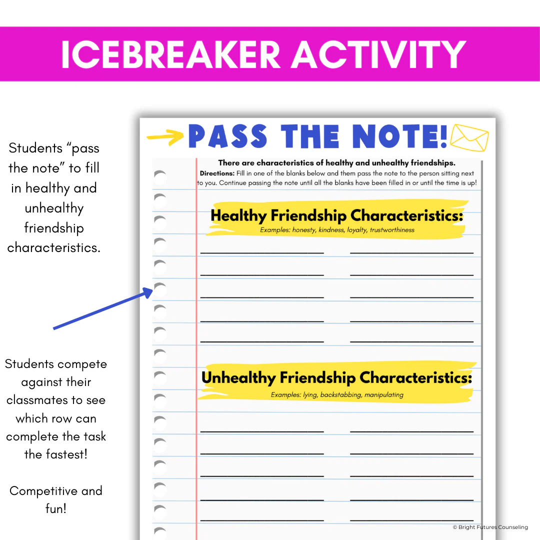 Middle School Friendship Lesson - Healthy Vs. Unhealthy Friendships SEL Lesson - Image 8