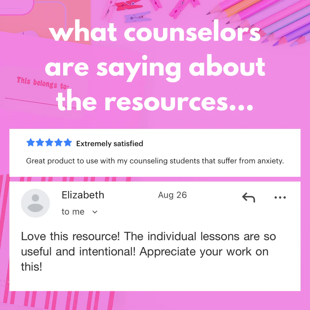 Middle School Individual Counseling Curriculum - Bullying, Anxiety, Grief & more - Image 3