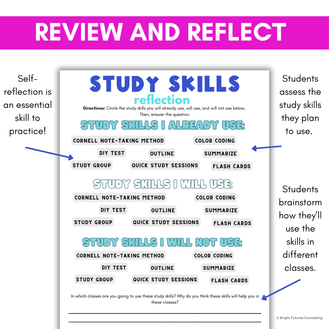 Middle School Study Skills Lesson - Study Skills Activities for Middle Schoolers - Image 11