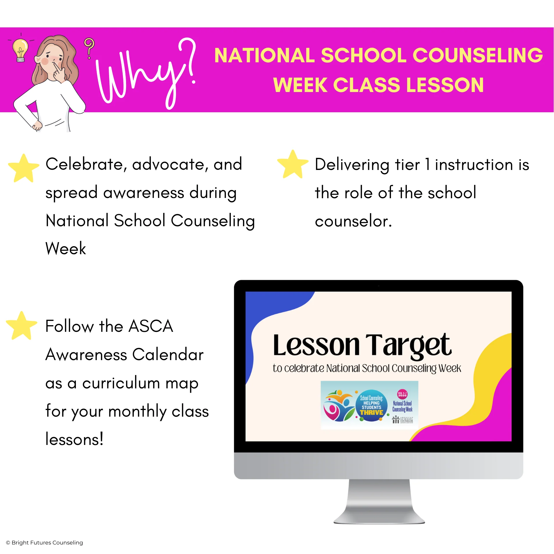 National School Counseling Week Lesson- ASCA Awareness School Counseling Lesson - Image 3
