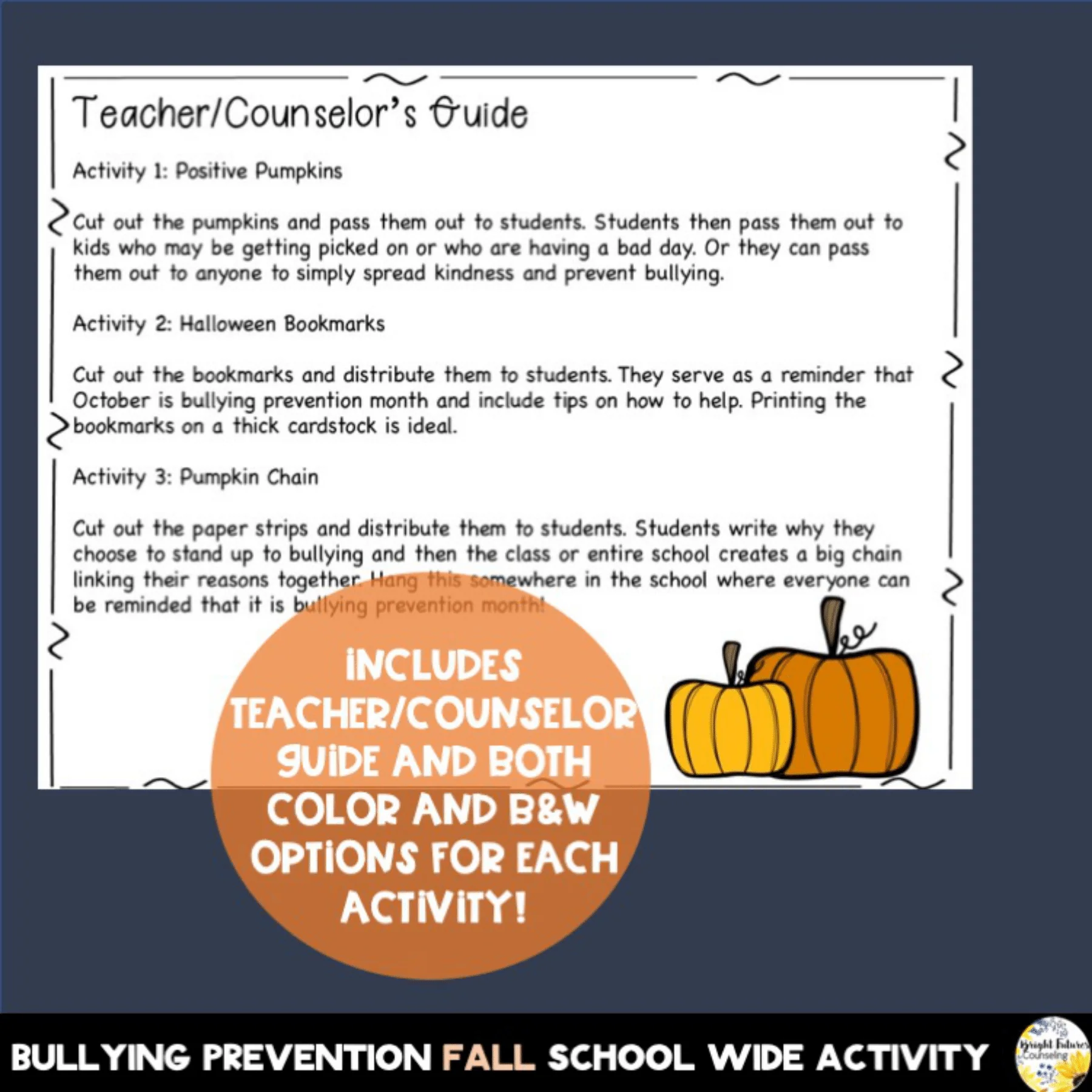 October Counseling Bundle - Bullying Prevention Month + Fall Coping Strategies - Image 4