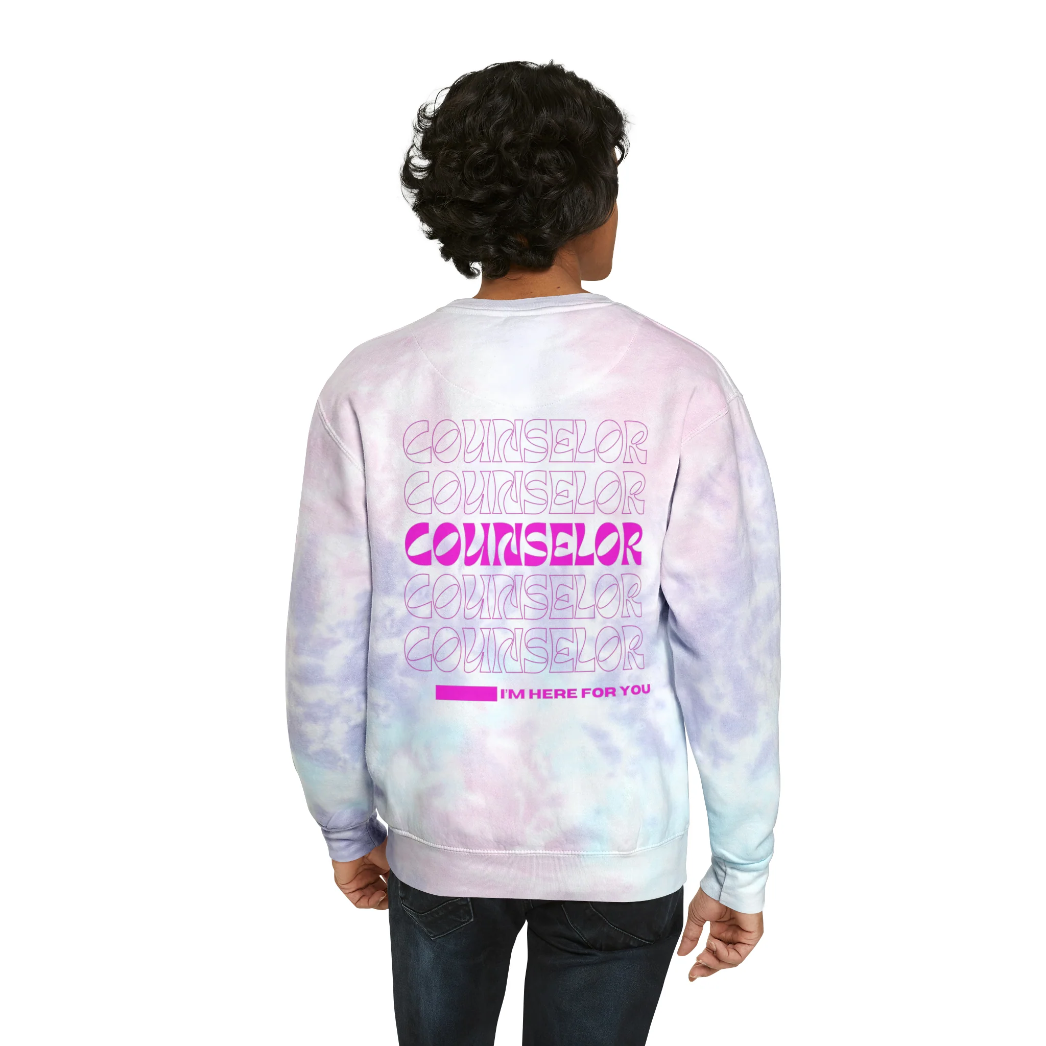 Pink Counselor Tie-Dye Sweatshirt - Image 5