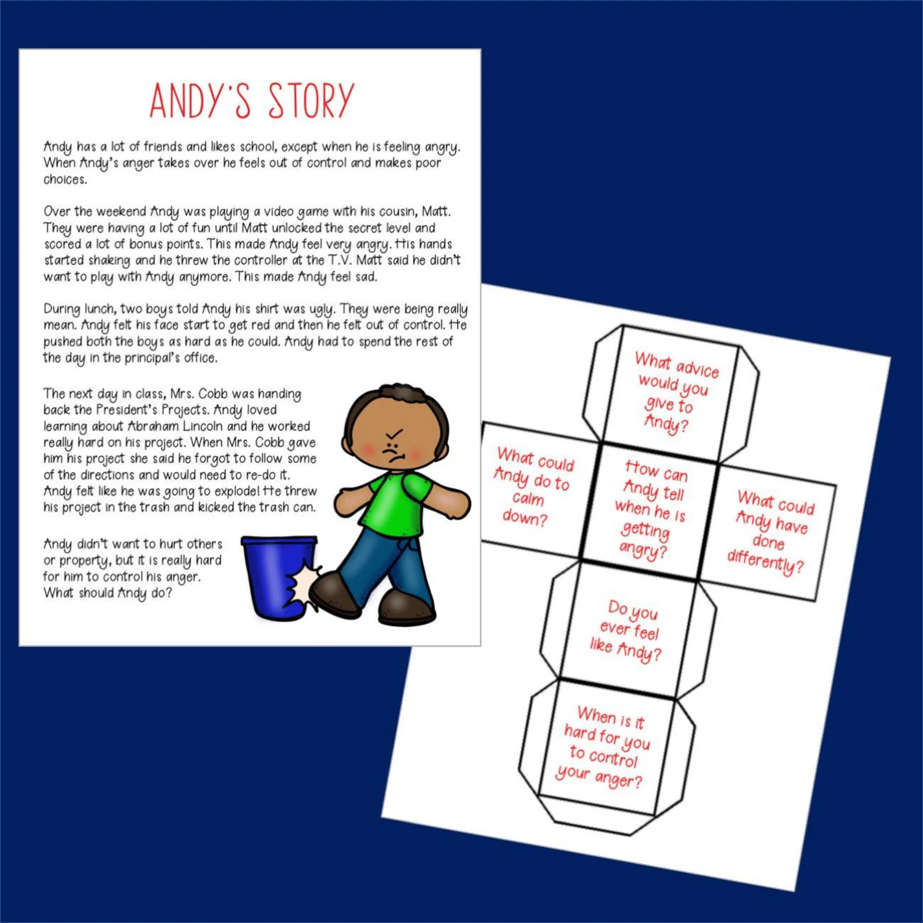 Prosocial Behaviors and Social Stories Counseling Social Skills Activity - Image 3