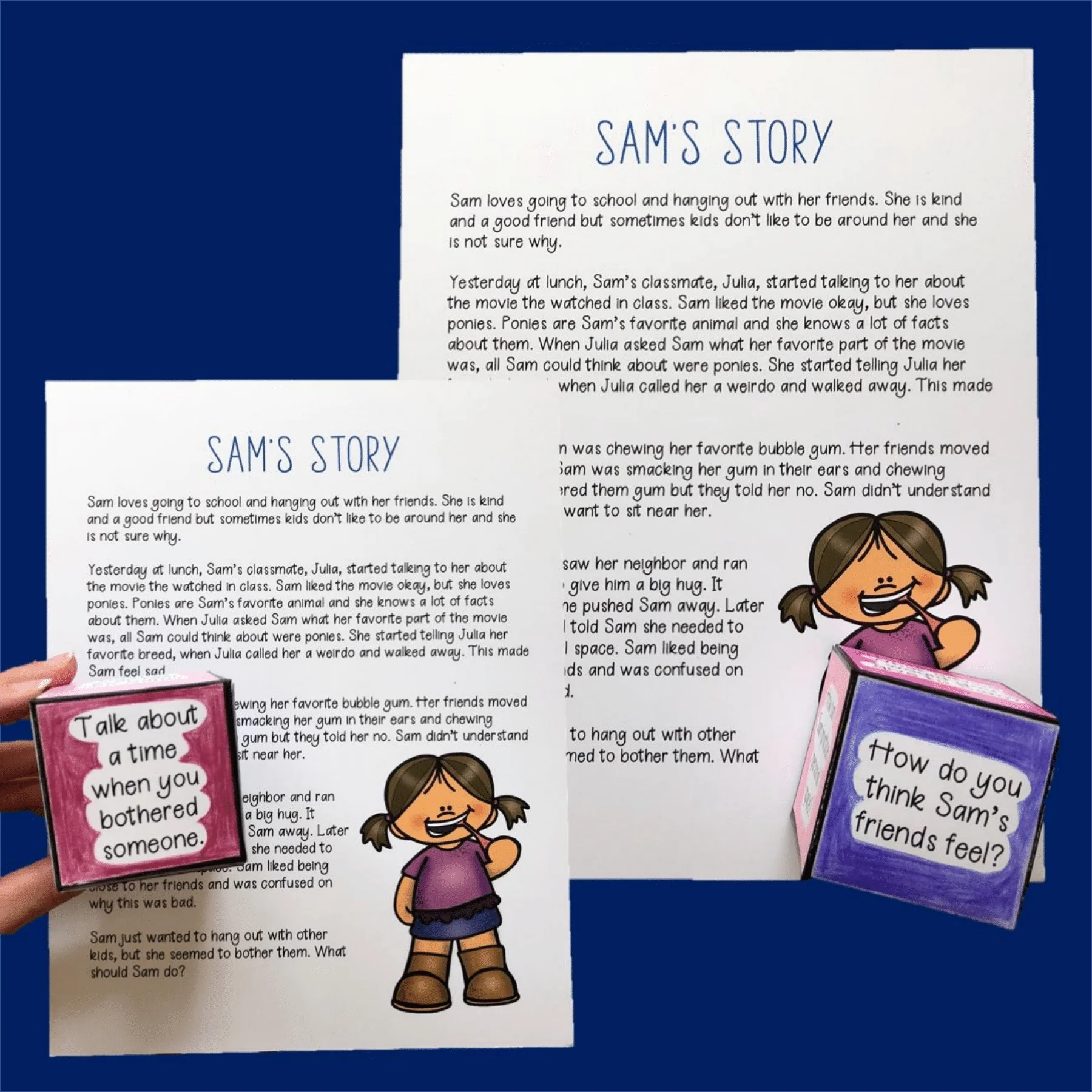 Prosocial Behaviors and Social Stories Counseling Social Skills Activity - Image 4