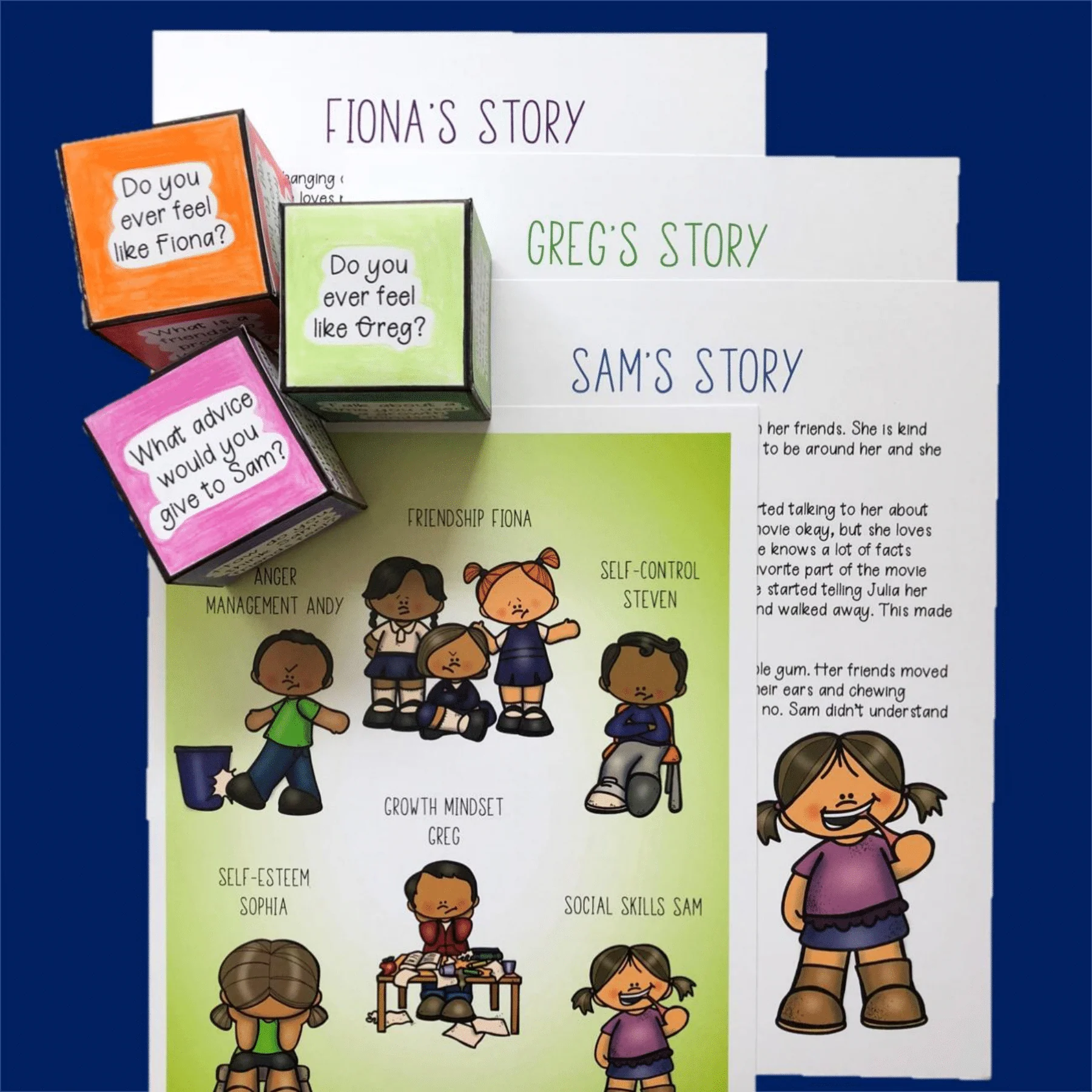 Prosocial Behaviors and Social Stories Counseling Social Skills Activity - Image 7