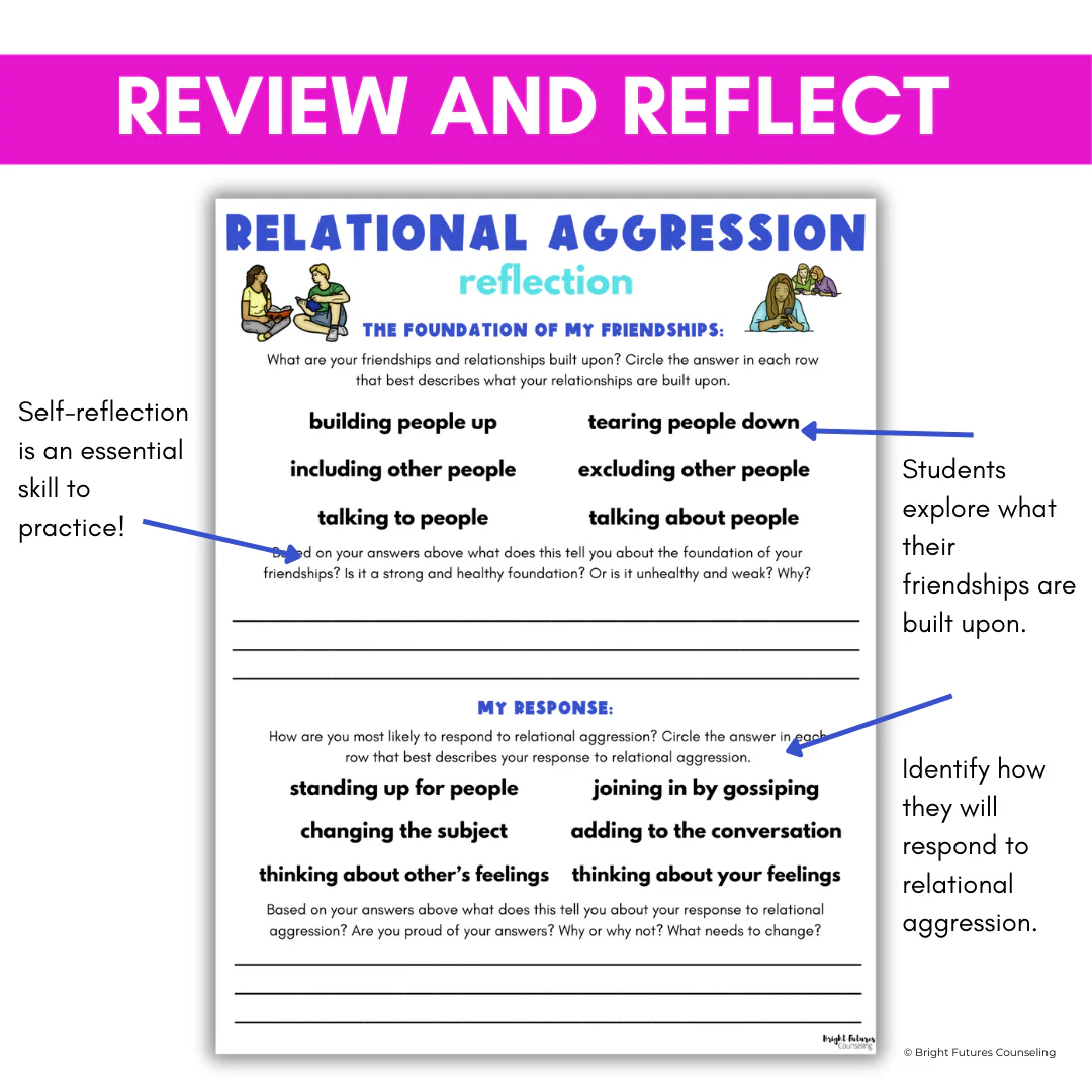 Relational Aggression Lesson for Middle School - Middle School Friendship Lesson - Image 2