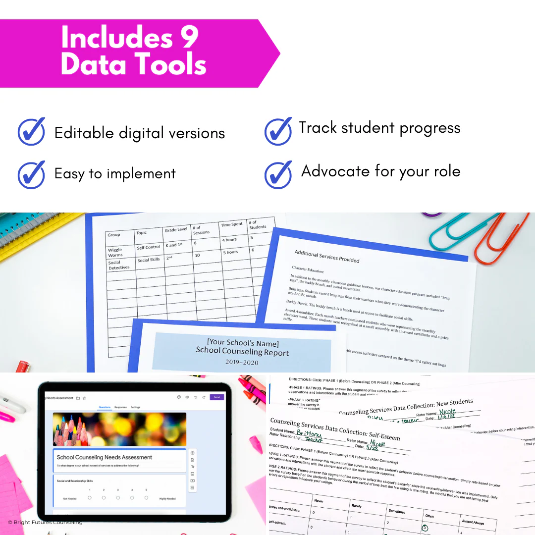 Research Based Year Long Elementary Counseling Curriculum with Editable Curriculum Map! - Image 11