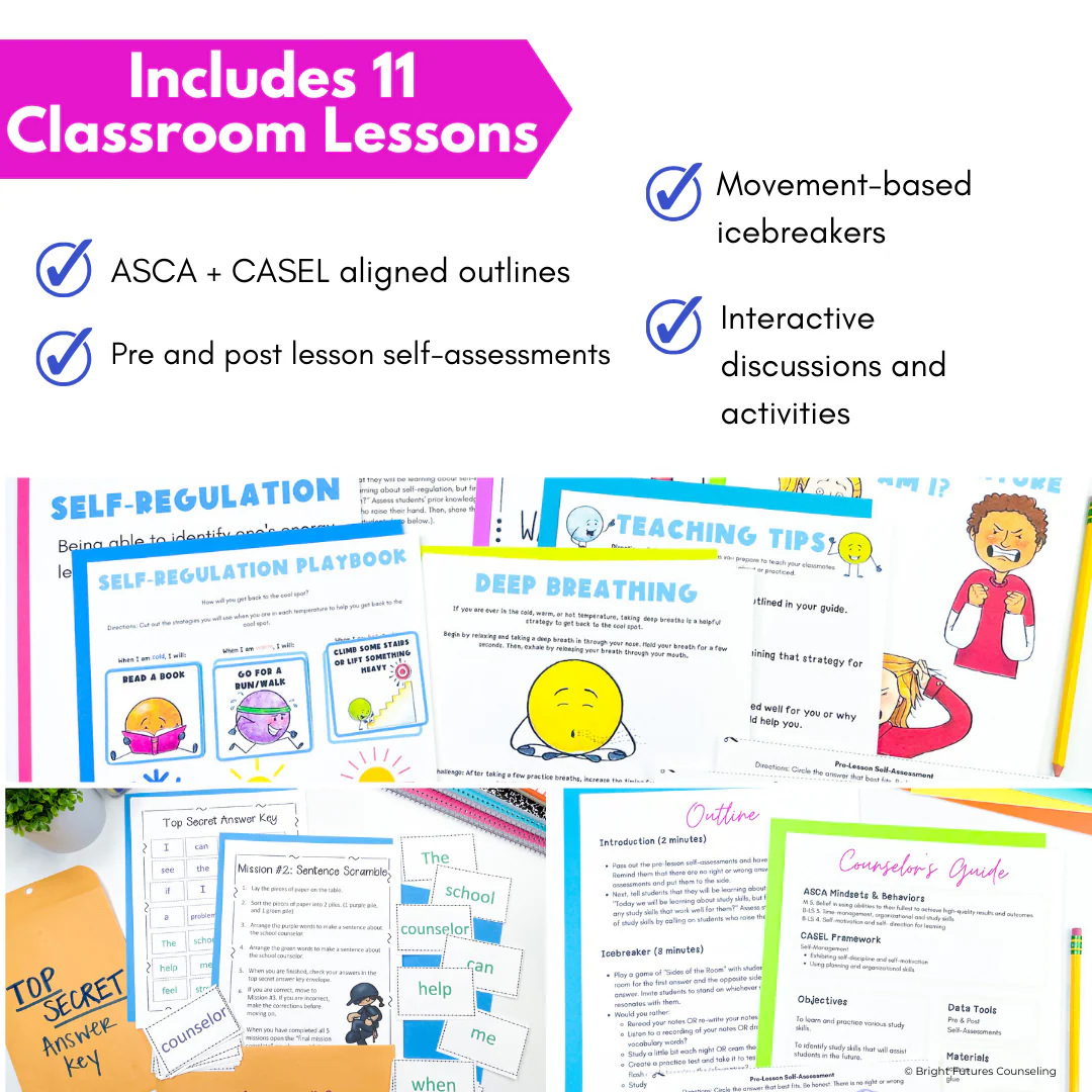 Research Based Year Long Elementary Counseling Curriculum with Editable Curriculum Map! - Image 5