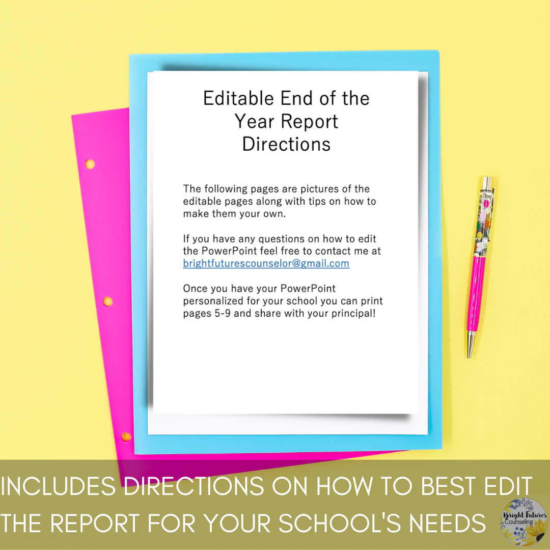 School Counseling EDITABLE End of the Year Report - Image 3