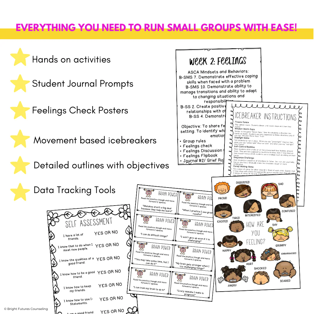 School Counseling Curriculum BUNDLE 10 Low-Prep Ready to Use Counseling Groups - Image 12