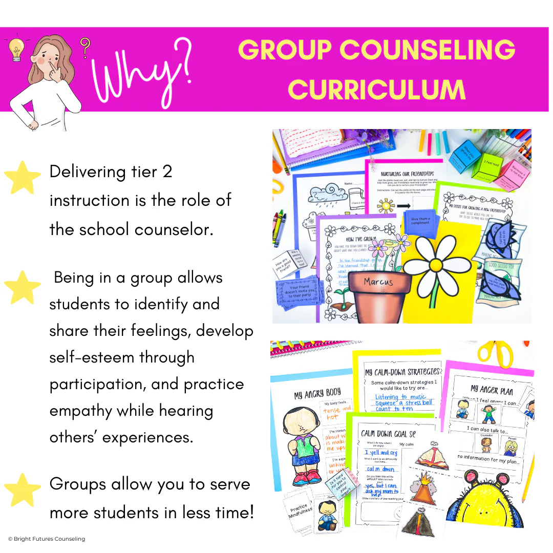 School Counseling Curriculum BUNDLE 10 Low-Prep Ready to Use Counseling Groups - Image 3