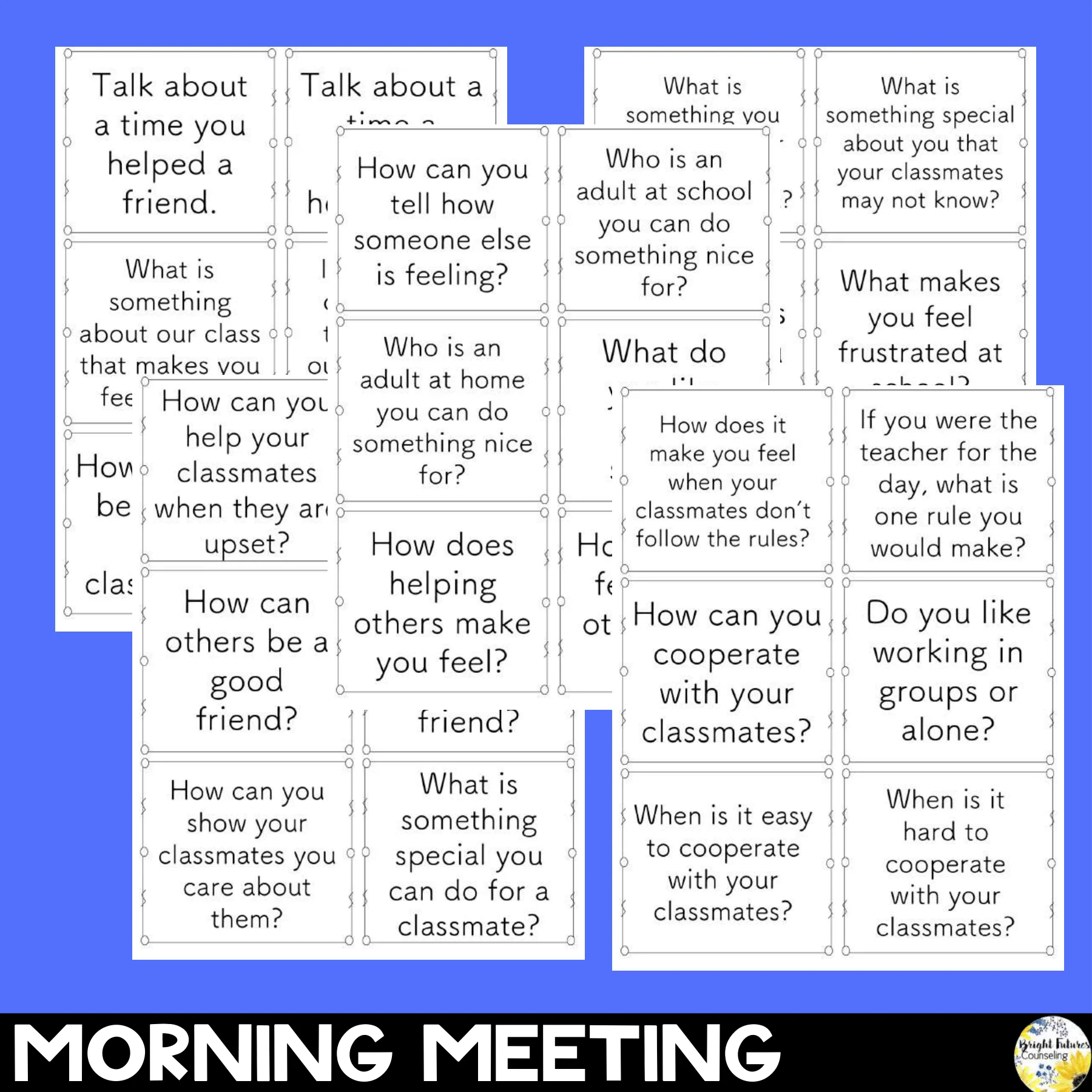 School Counseling SEL Discussion Cards Bundle - Image 4