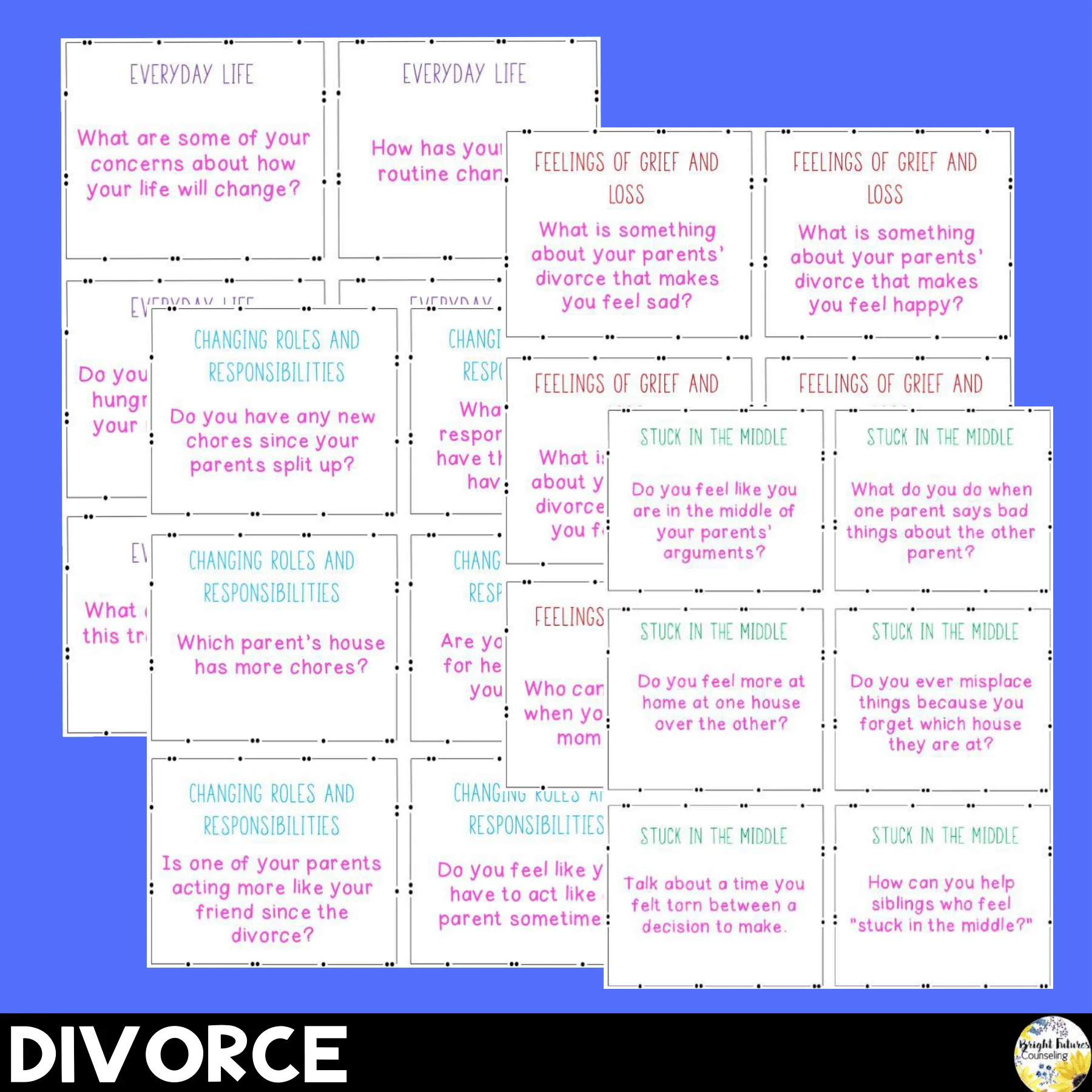 School Counseling SEL Discussion Cards Bundle - Image 5