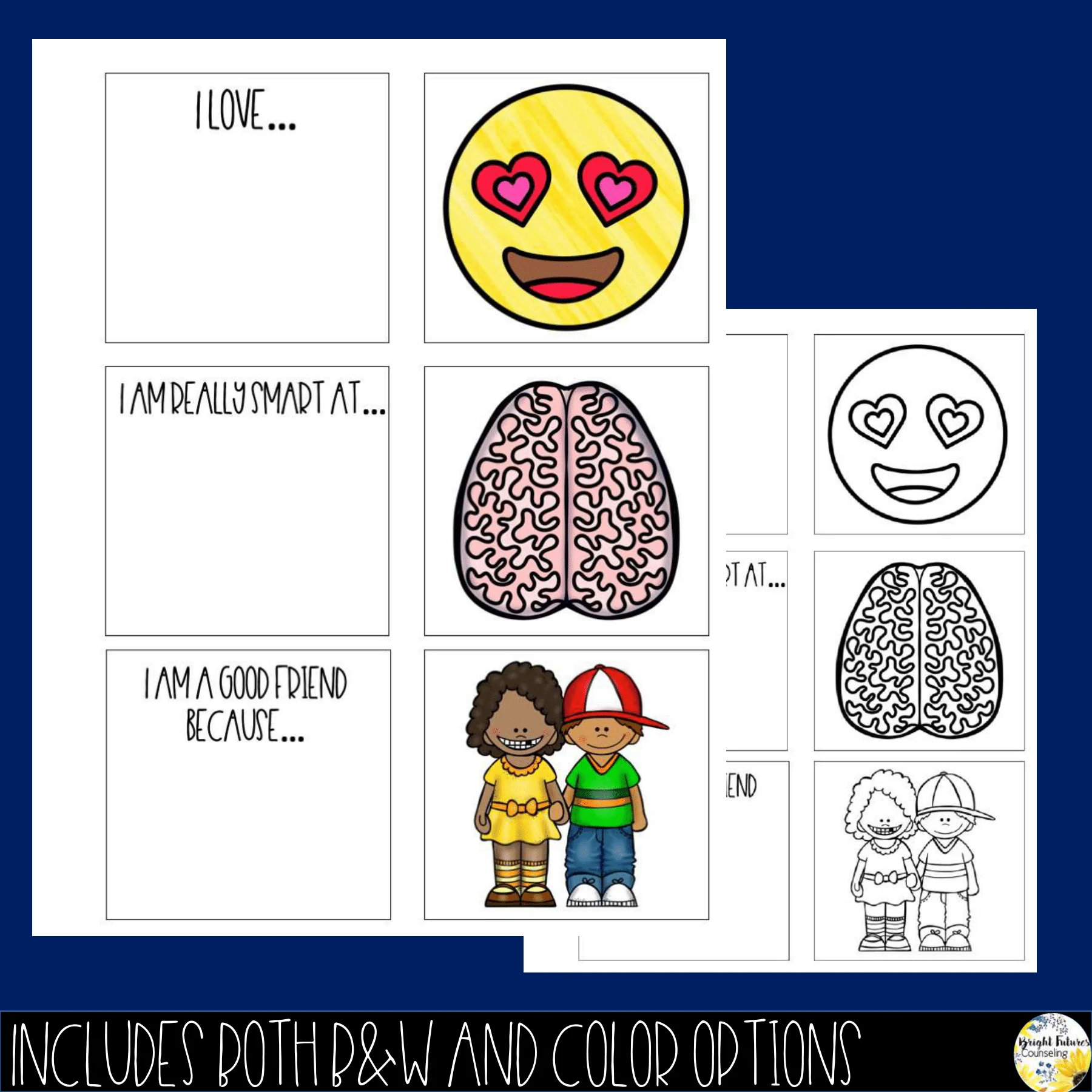 Self-Concept and Self-Esteem Scrapbook All About Me Interactive Craft - Image 5