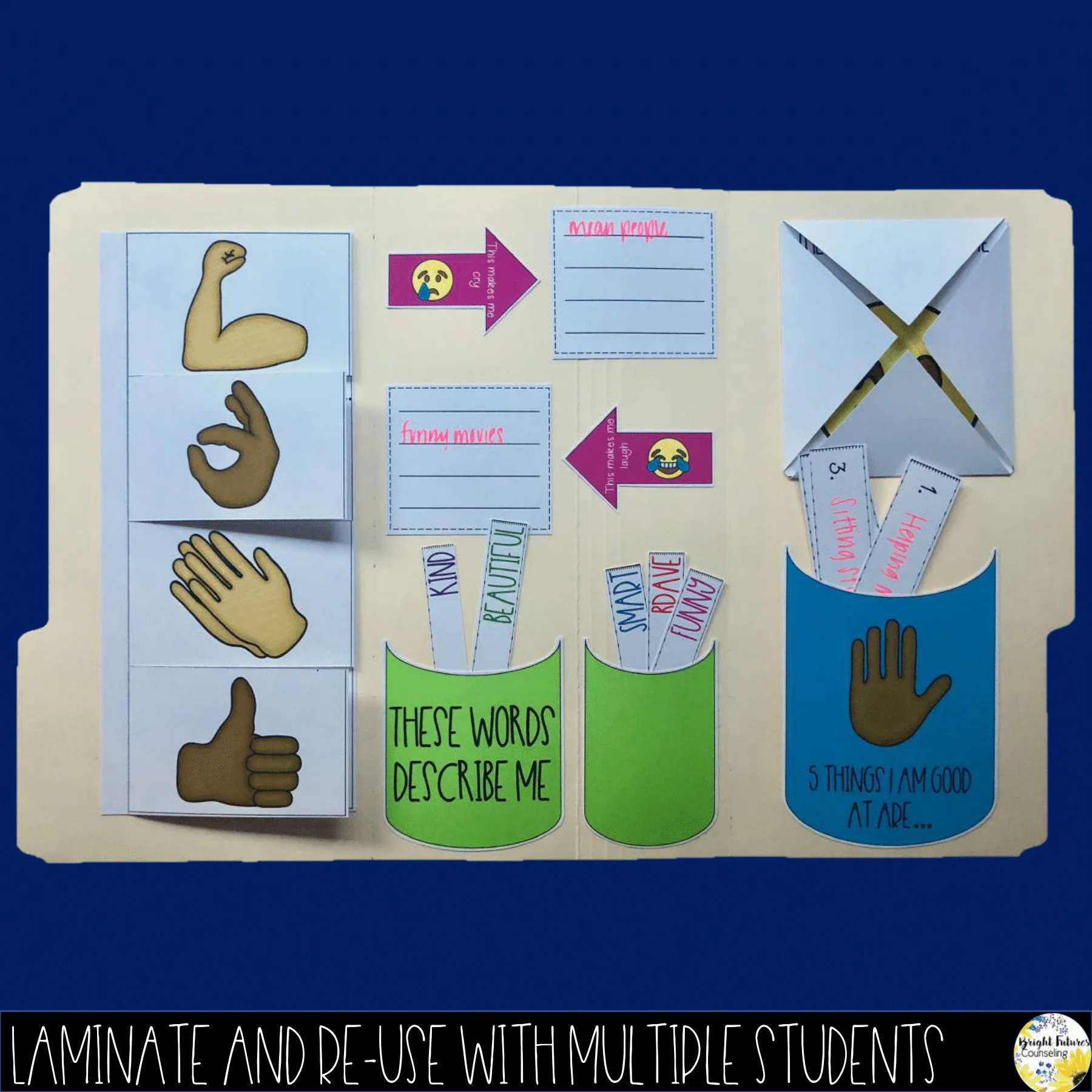 Self-Concept and Self-Esteem Scrapbook All About Me Interactive Craft - Image 6