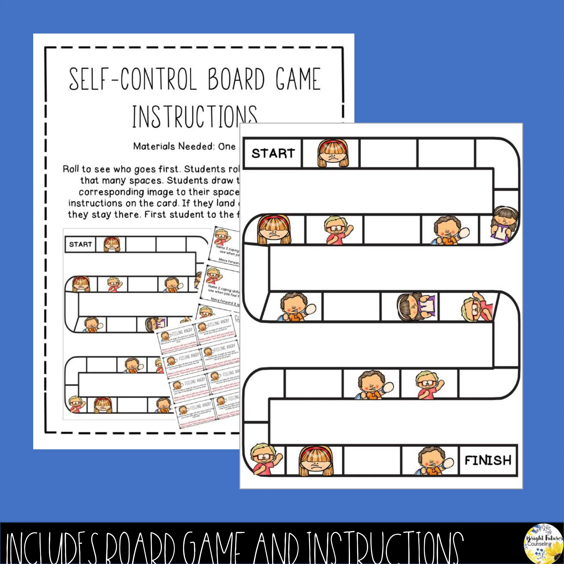 Self-Control Board Game + Digital School Counseling Game - Image 2