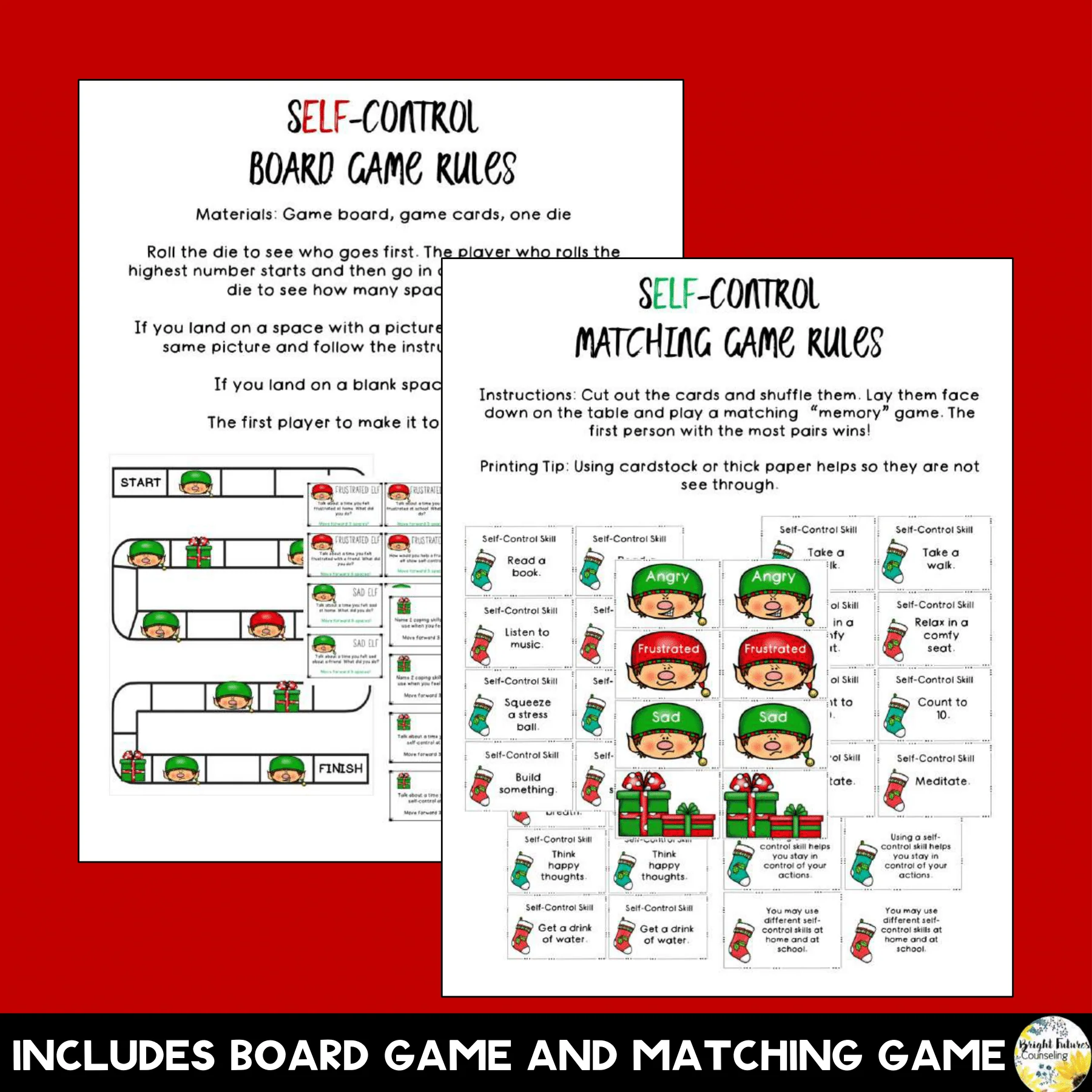 sELF-Control Christmas Game + Google Slides Digital Holiday Board Game - Image 2