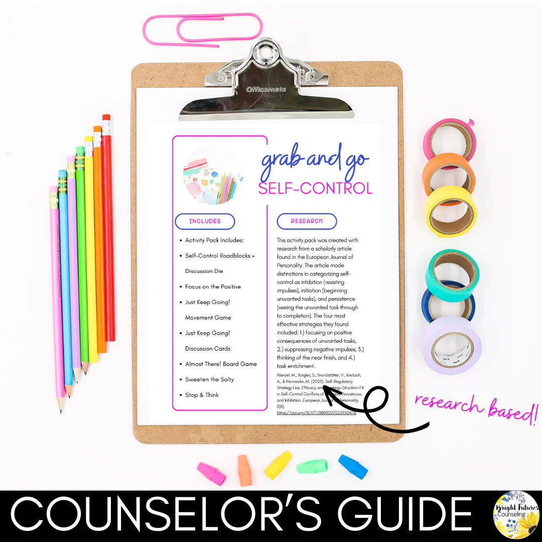Self-Control Coping Skills Activities for Elementary - Image 3