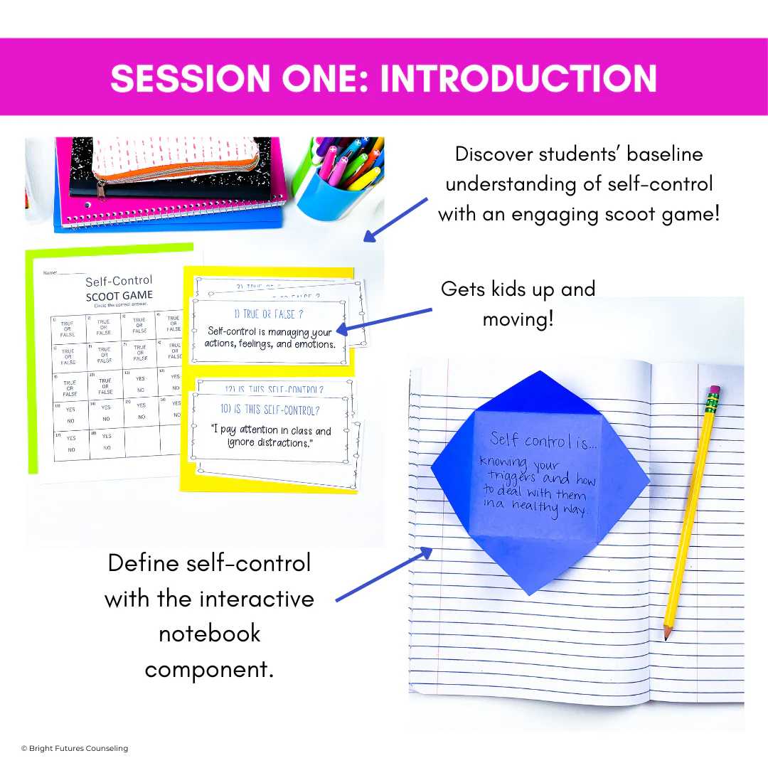 Self-Control School Counseling Group: Develop Self-Control Accountability Habits - Image 8