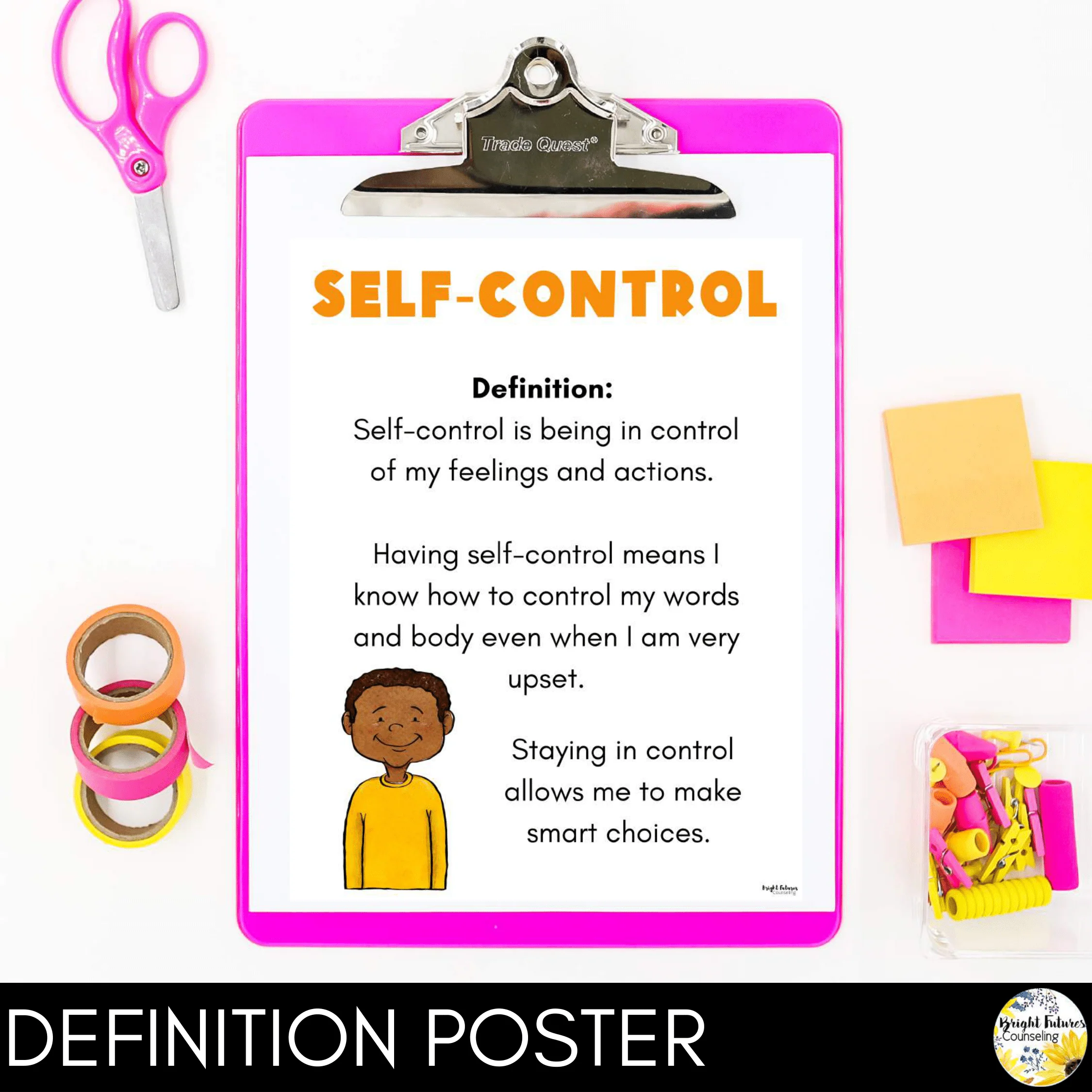 Self-Control Lesson for Social Emotional Learning & Elementary School Counseling - Image 4