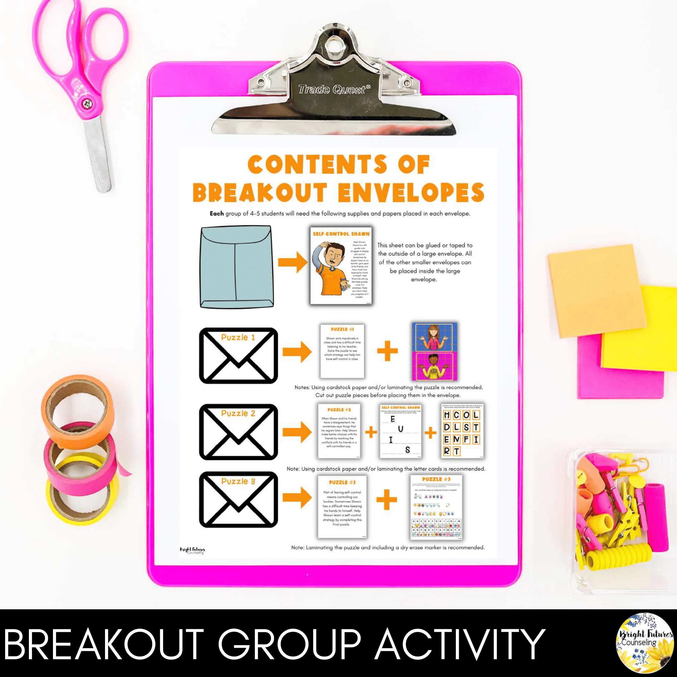 Self-Control Lesson for Social Emotional Learning & Elementary School Counseling - Image 6