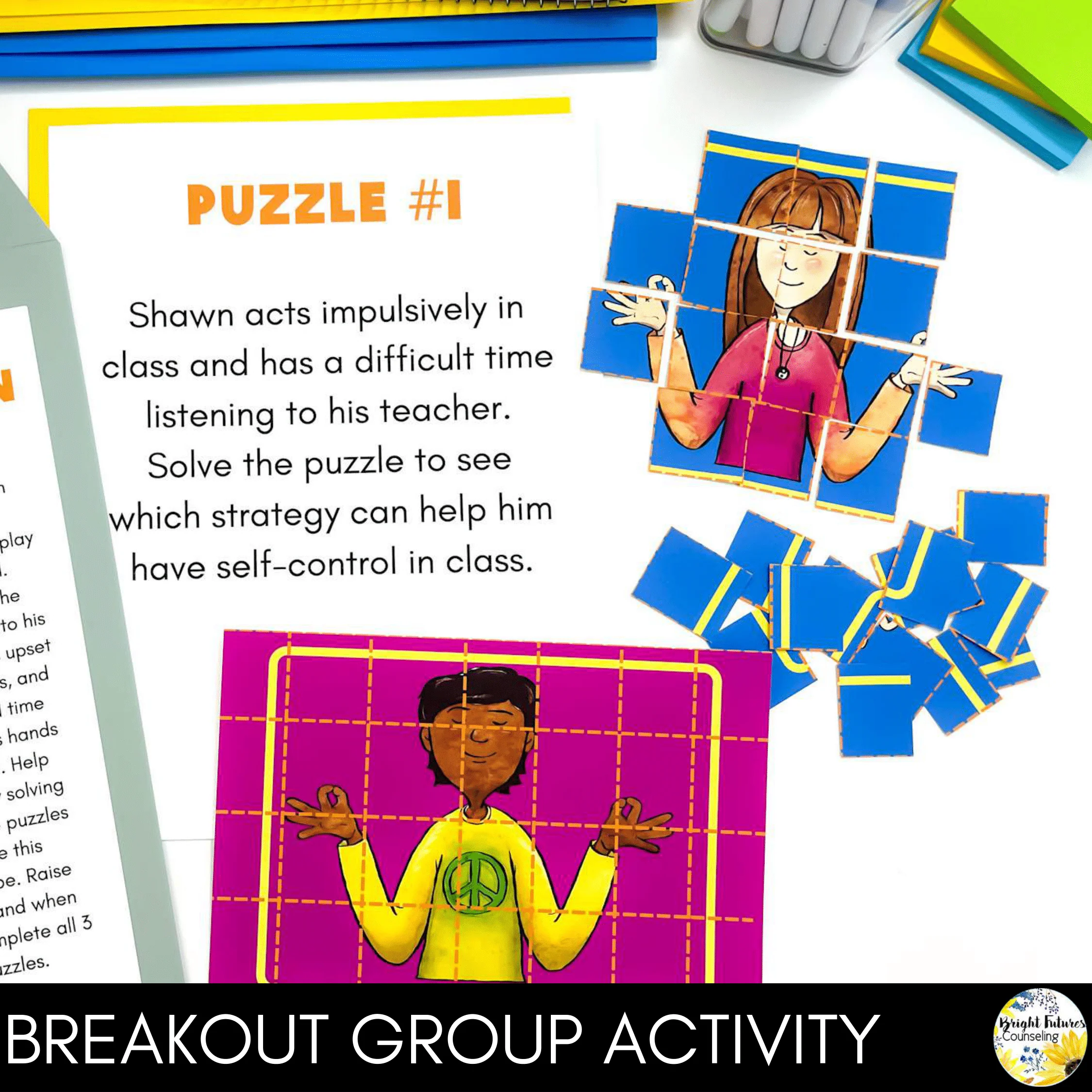 Self-Control Lesson for Social Emotional Learning & Elementary School Counseling - Image 8