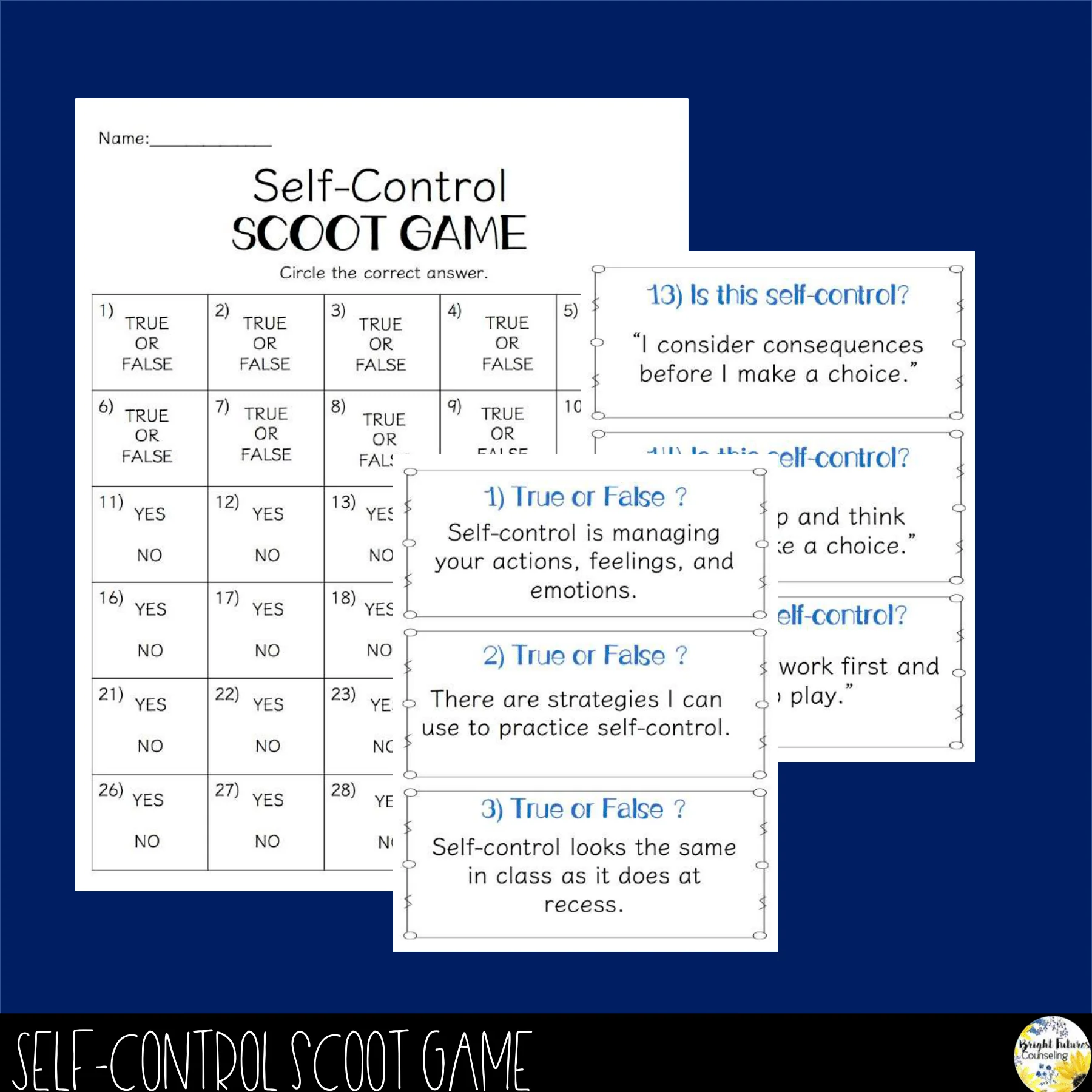 Self-Control Mega Bundle - Small Groups, Class Lessons, Assessments, and Games - Image 8