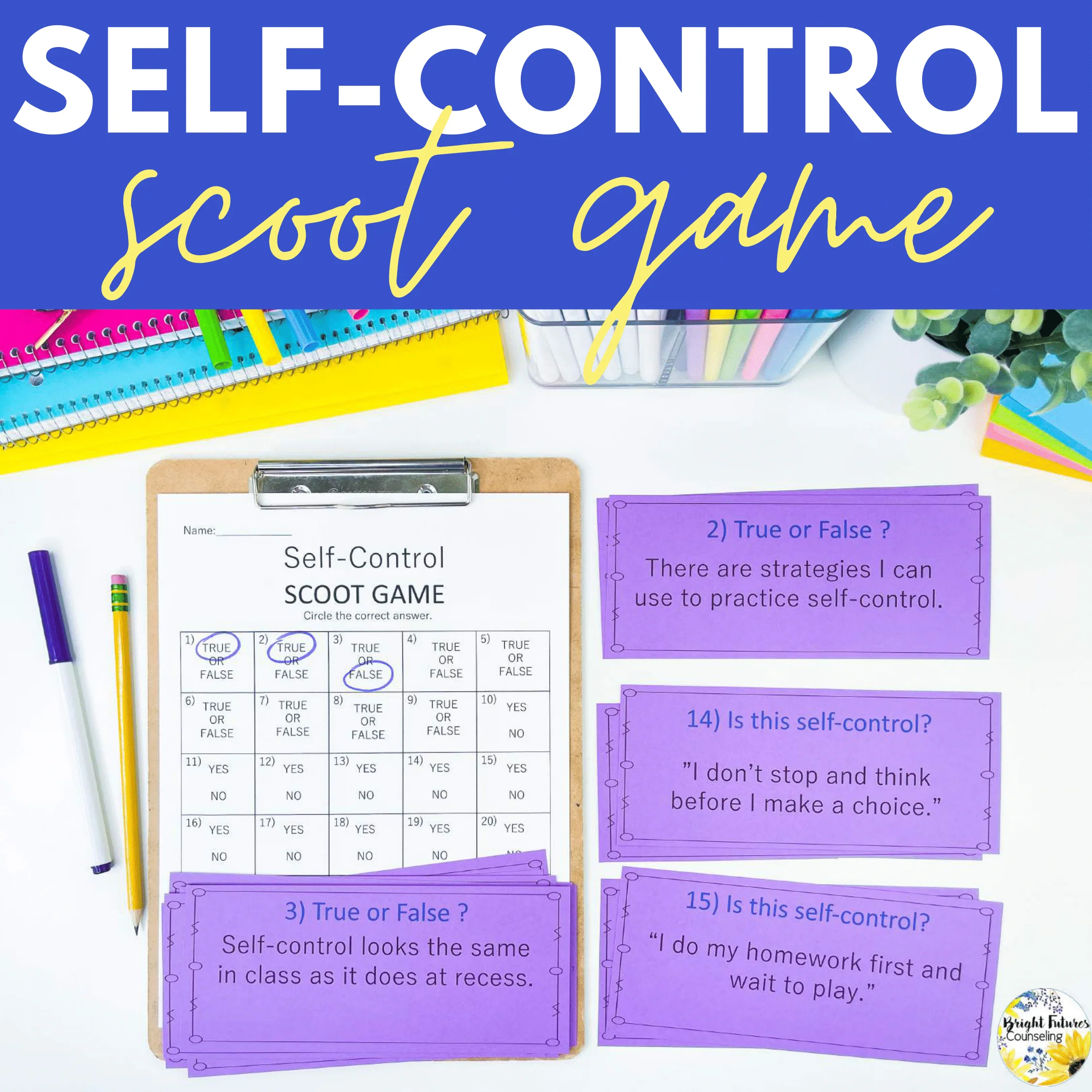 Self-Control Scoot Game Counseling Game