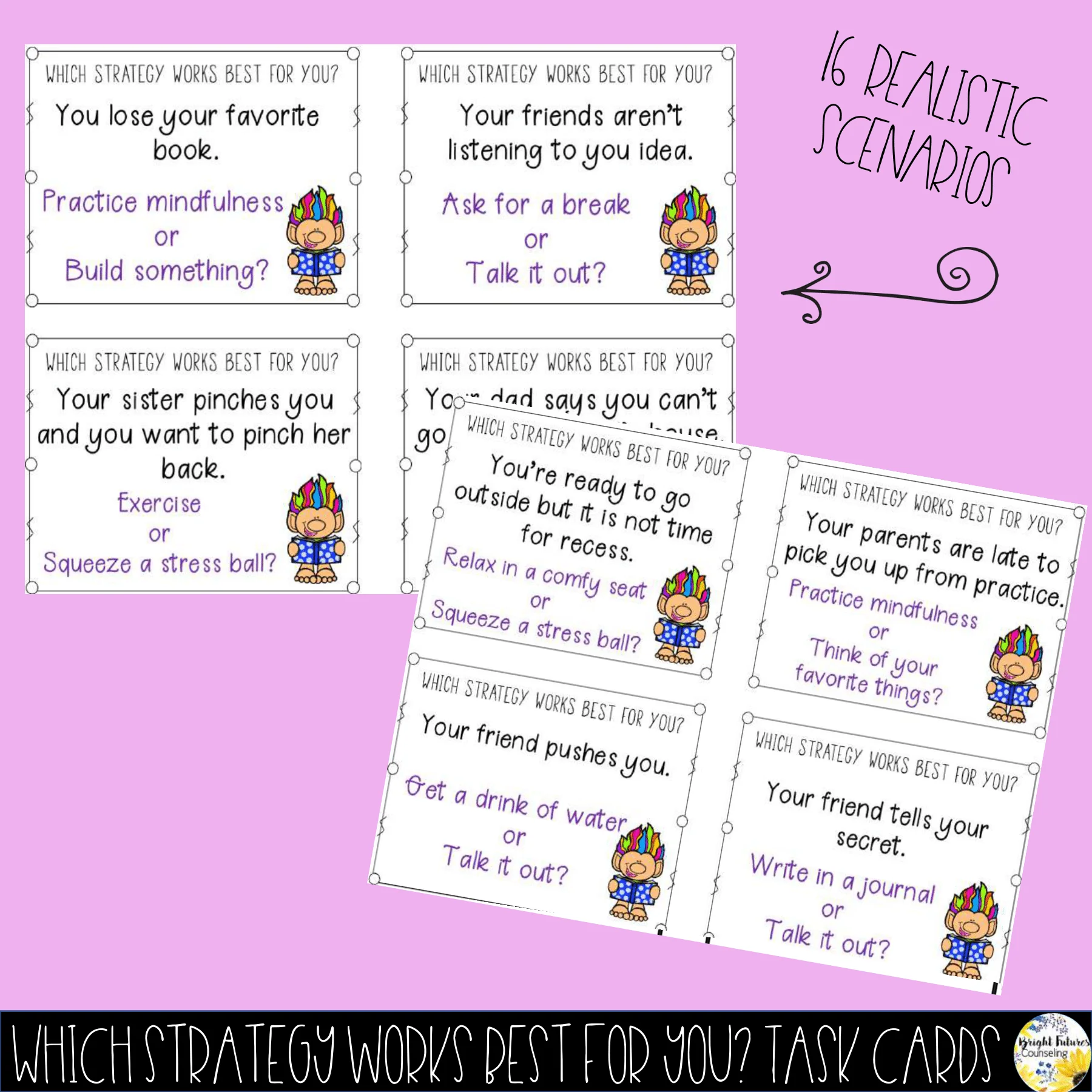 Self-Control Task Cards Self-ConTROLLS Counseling Cards - Image 6