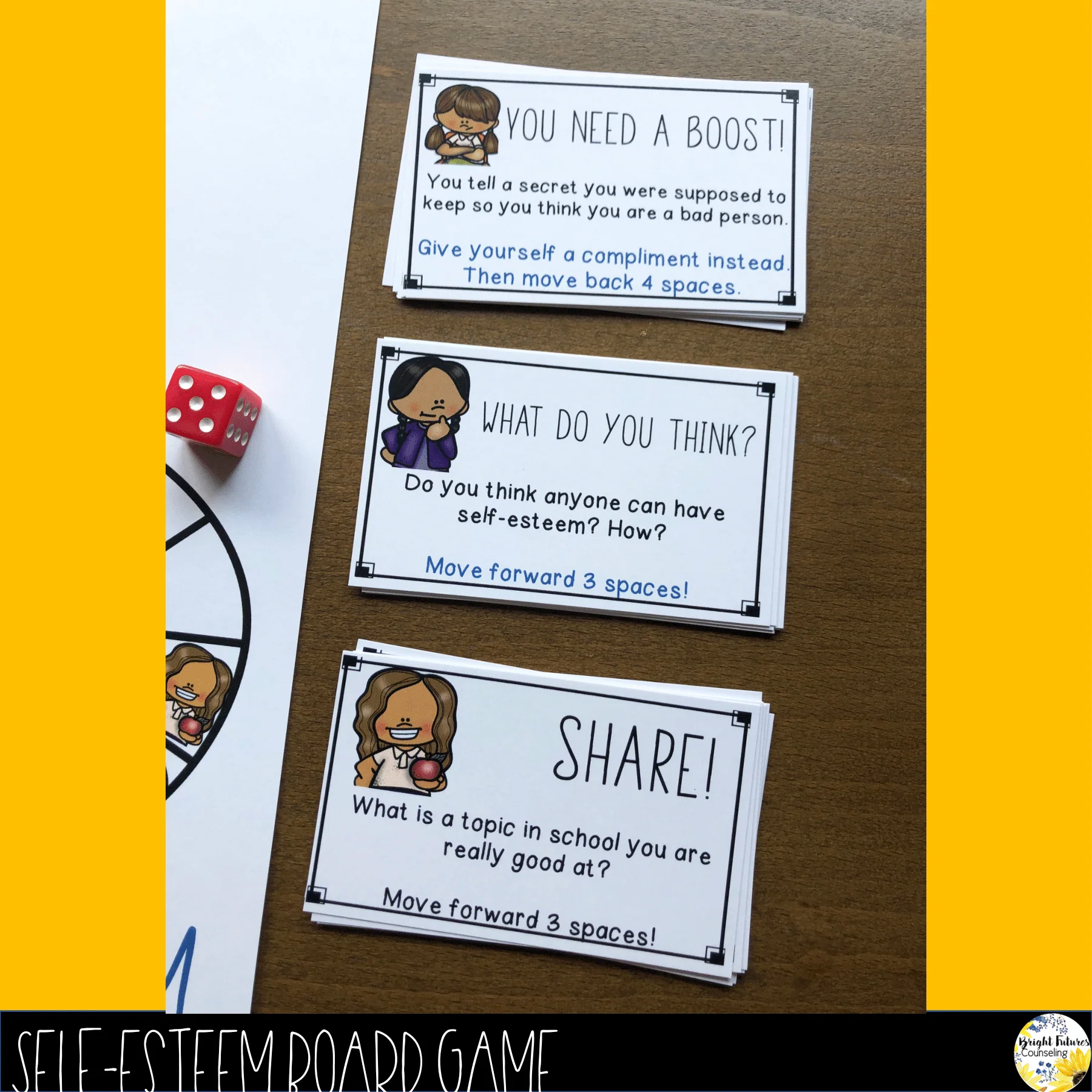 Self-Esteem Board Game - School Counseling Game with Digital Version - Image 4