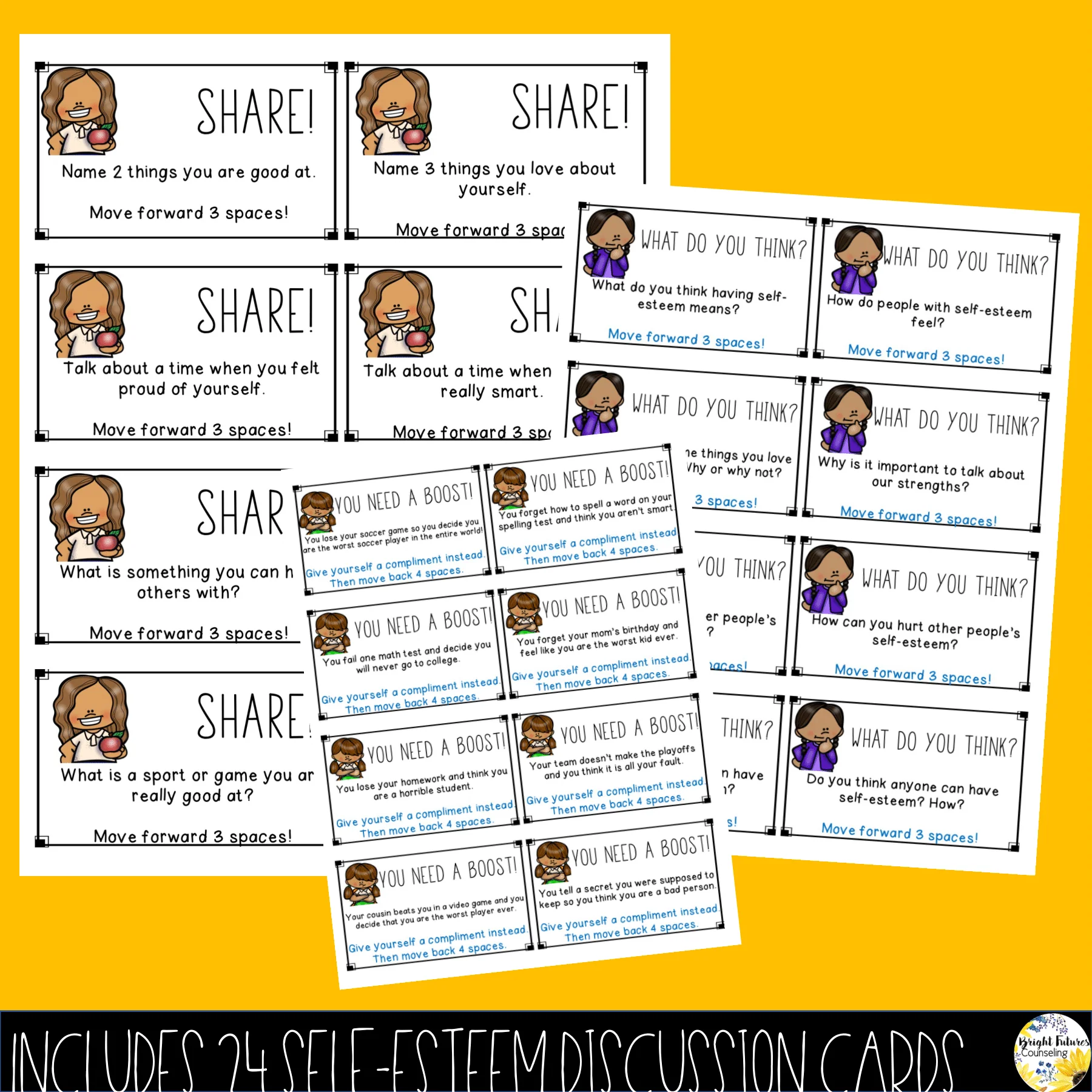 Self-Esteem Board Game - School Counseling Game with Digital Version - Image 5