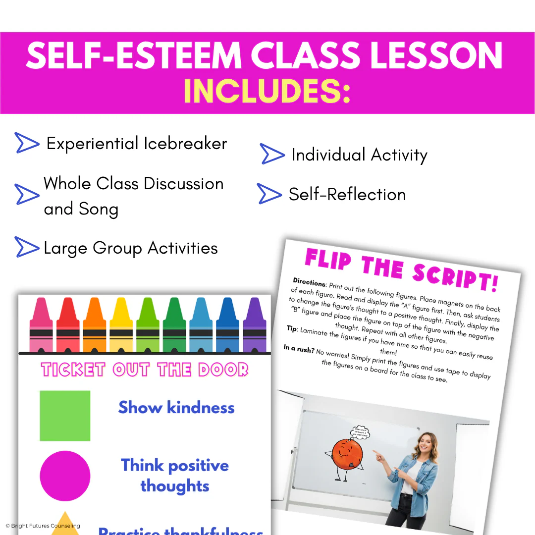 Self-Esteem Counseling Guidance Lesson - Self-Esteem & Confidence Activities - Image 5