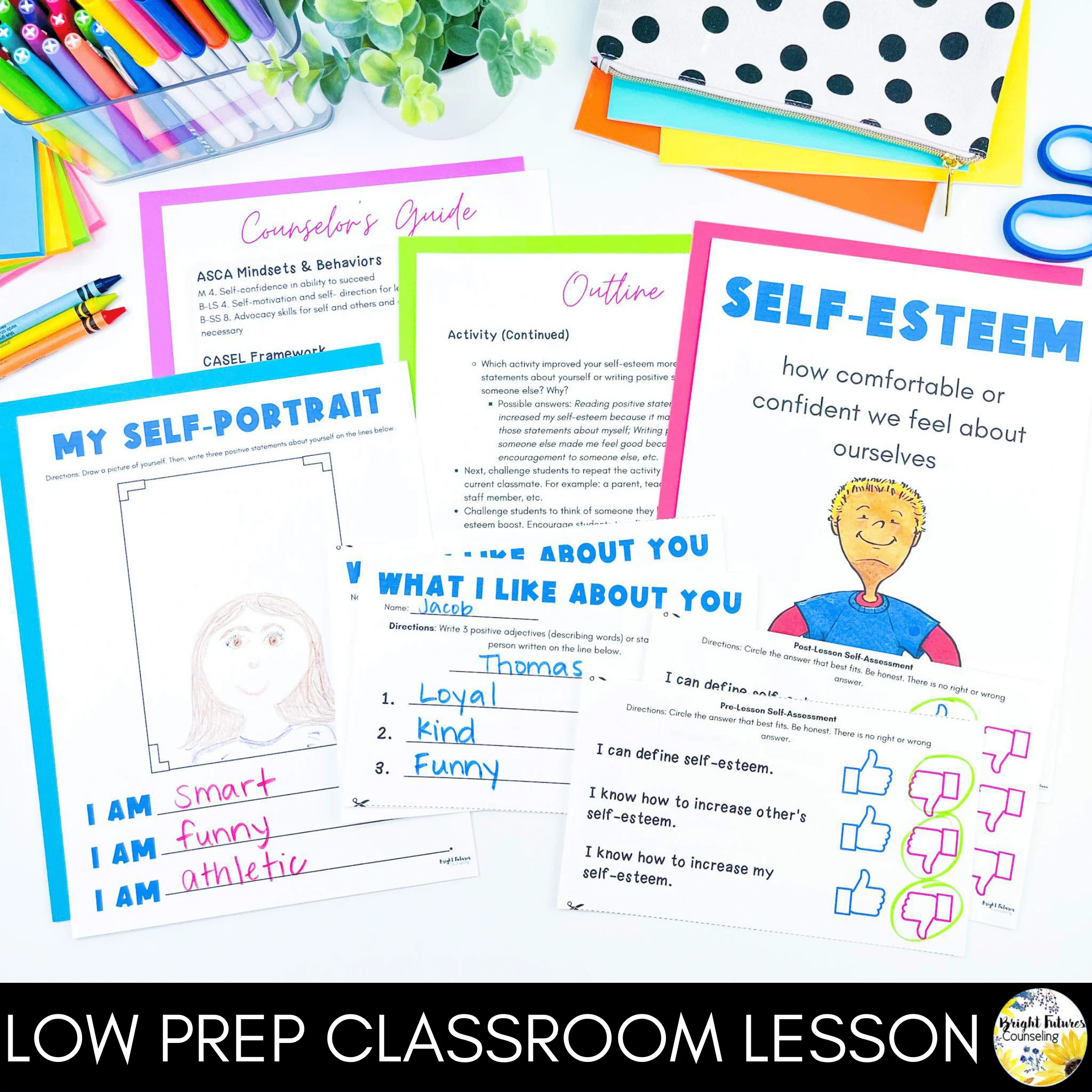 Self-Esteem Lesson for Social Emotional Learning & Elementary School Counseling - Image 9