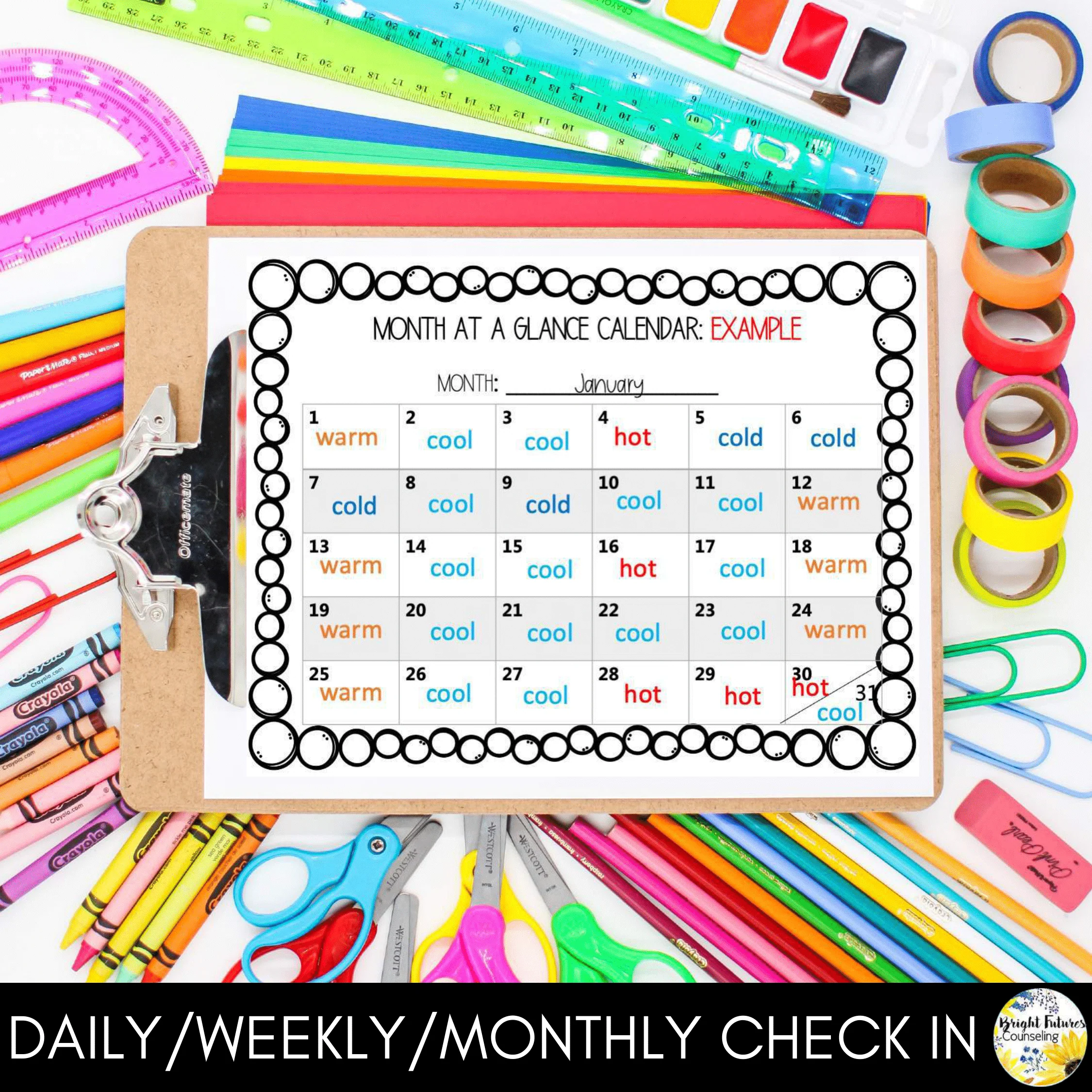 Self-Regulation BUNDLE Self-Regulation Counseling Lesson and Data Tracker - Image 5