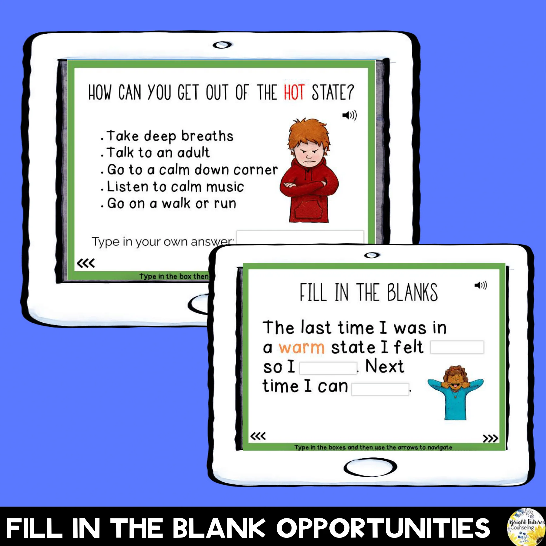 SELF-REGULATION Coping Skills Boom Cards Digital Activity - Counseling Game - Image 5