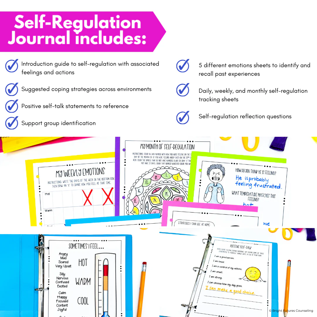 Self-Regulation Coping Skills Journal Emotional Regulation and Managing Emotion - Image 2